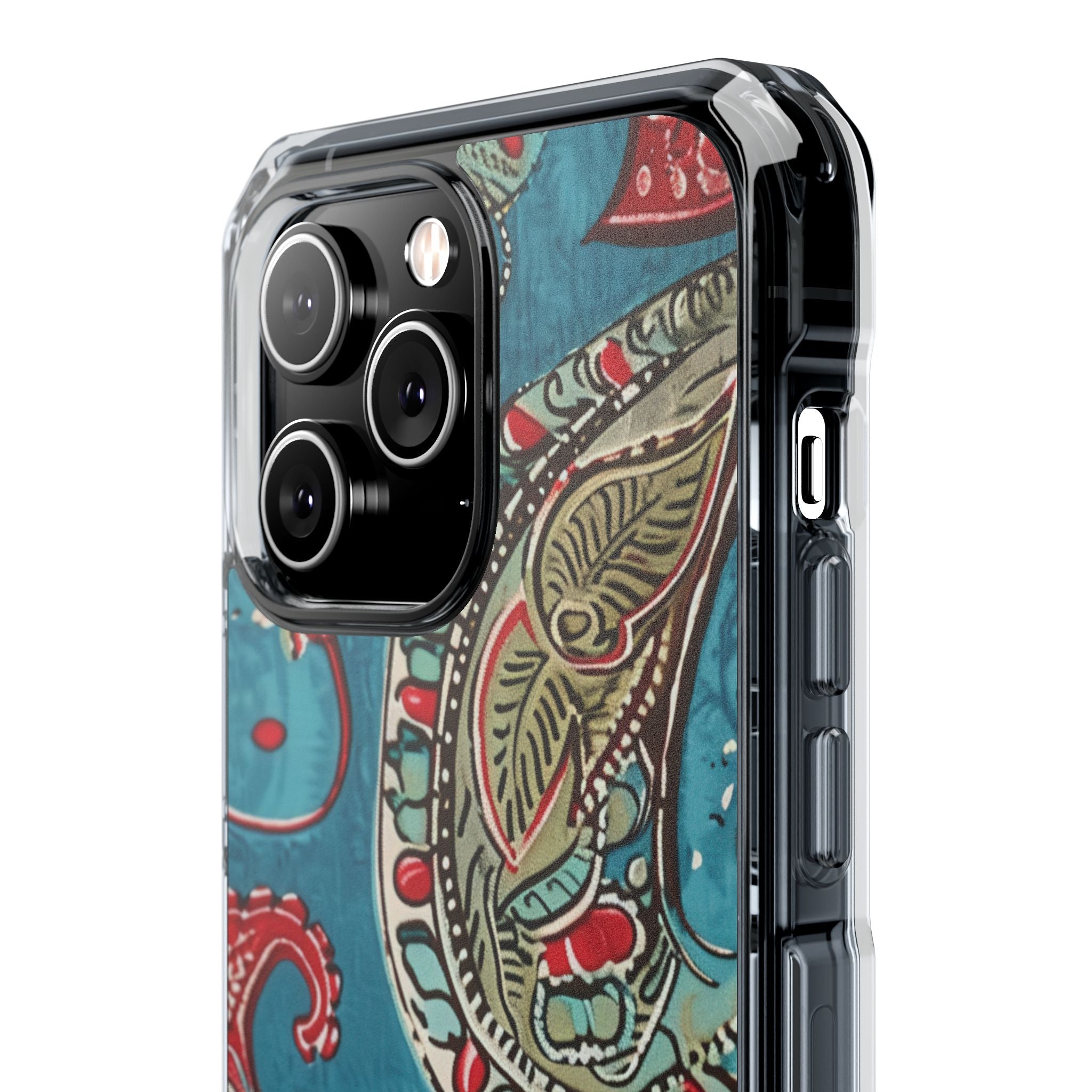 Paisley Floral Fusion iPhone 14 - Impact Clear+