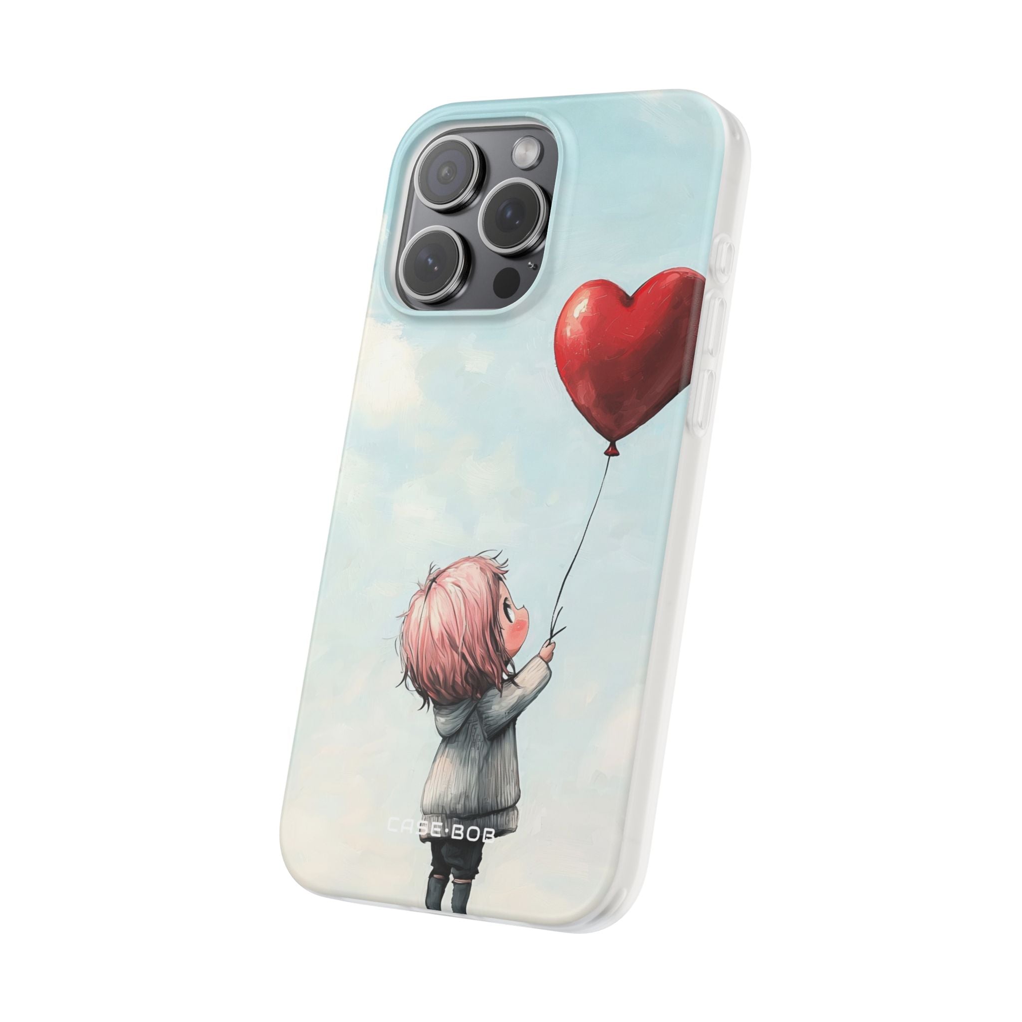 Heart Balloon Glow iPhone 15 Pro Max Case - Soft