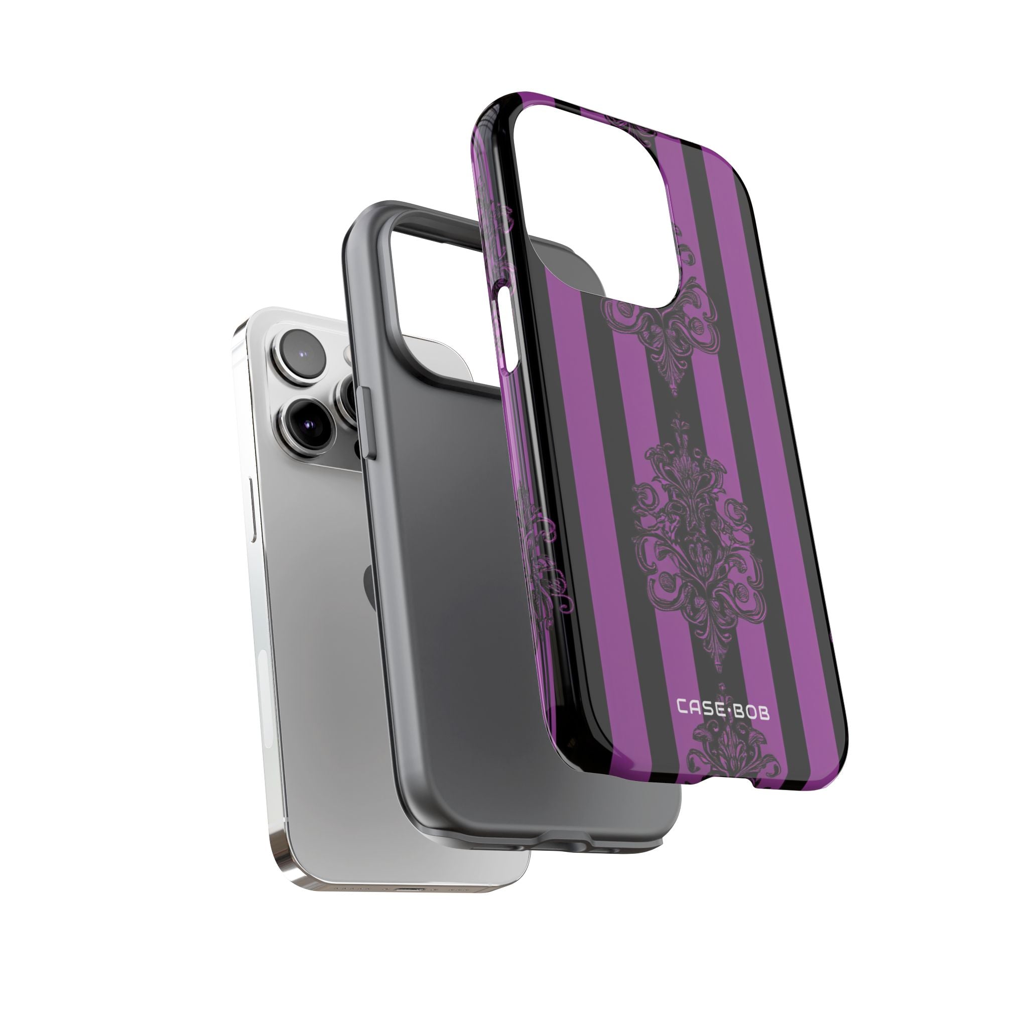 Damask Elegance Purple iPhone 14 Pro Case - Tough