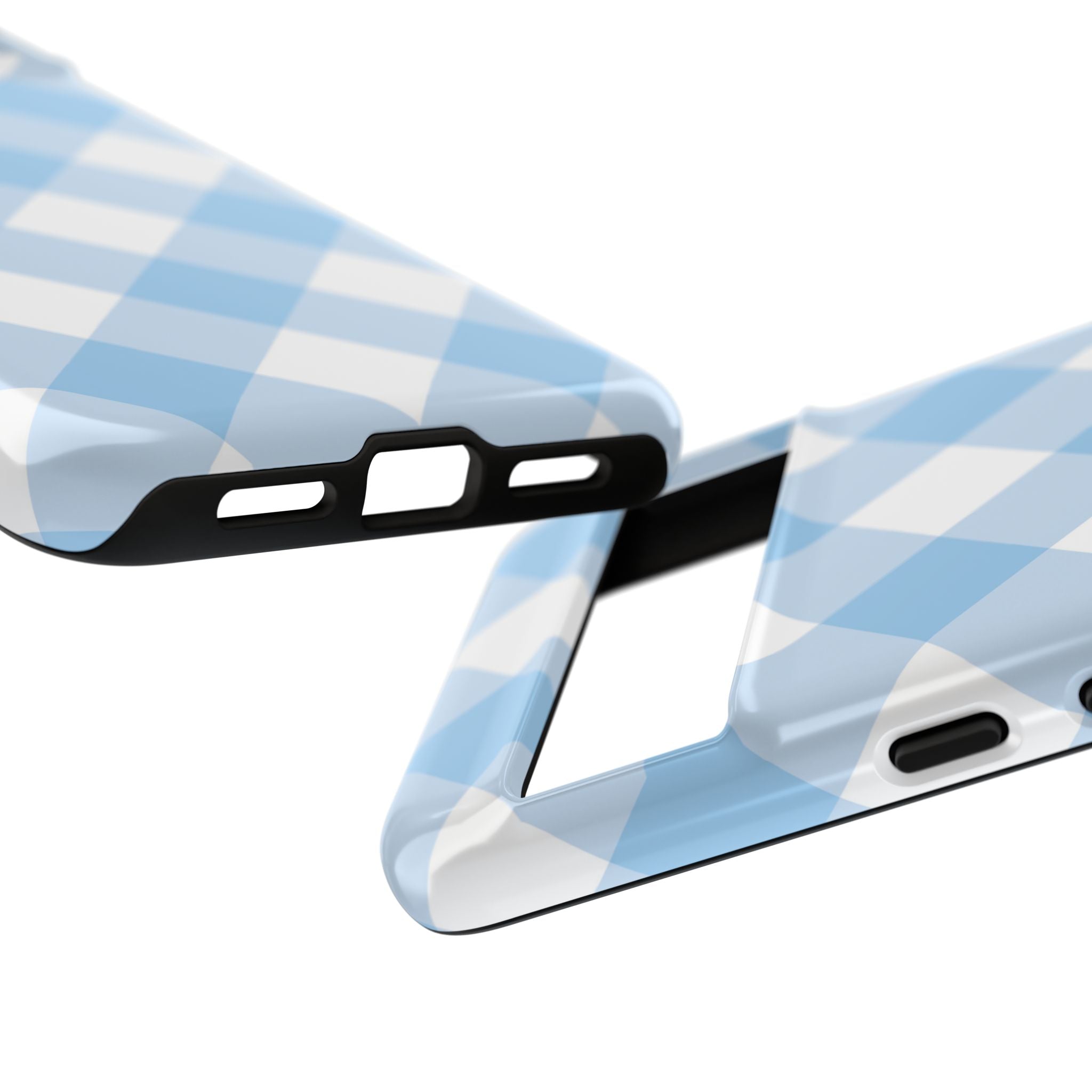 Soft Blue Gingham Elegance - Google Pixel Case