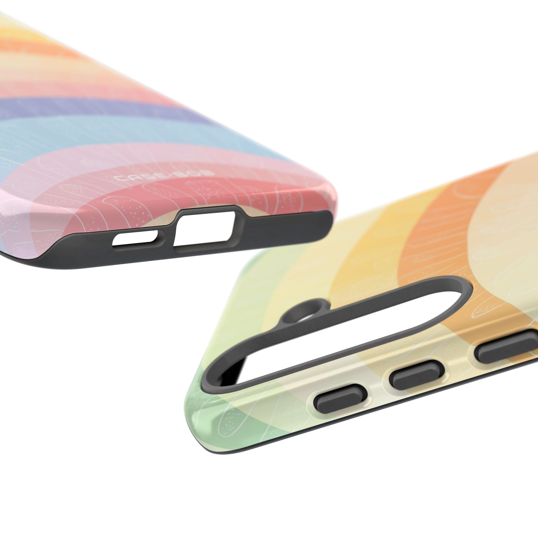 Pastel Rainbow Bands Samsung S25 Plus Case - Tough