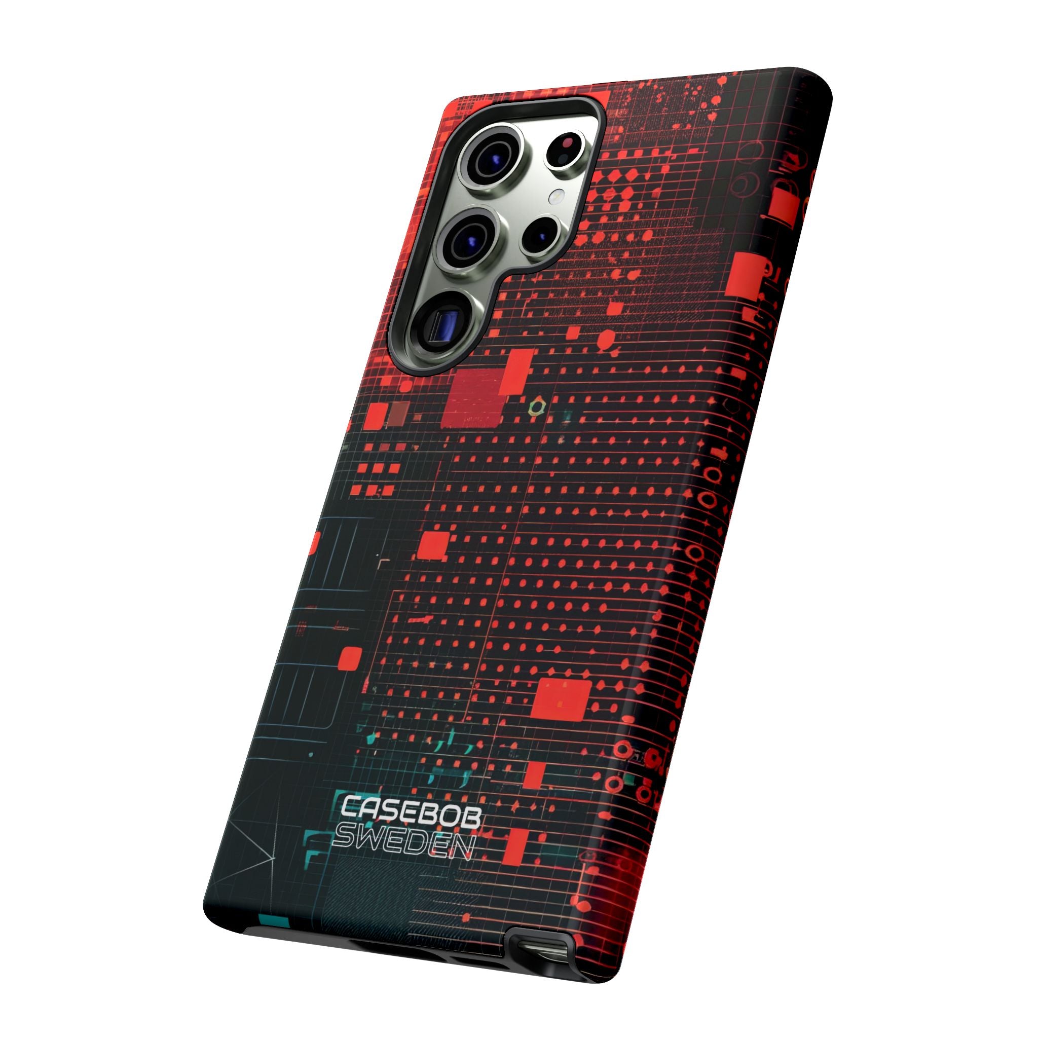 Crimson Circuit Grid Samsung S23 - Tough