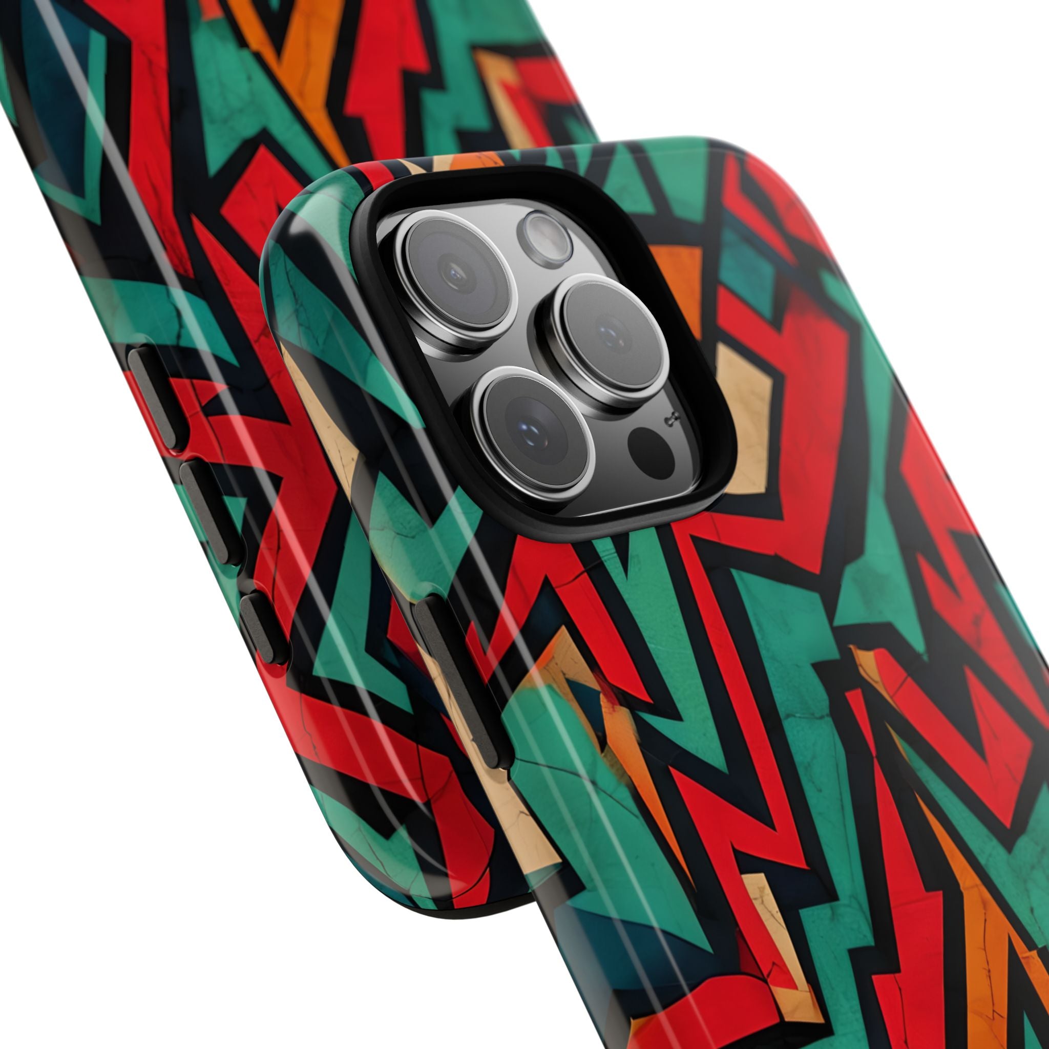 Vivid Geometry Dance - iPhone Case