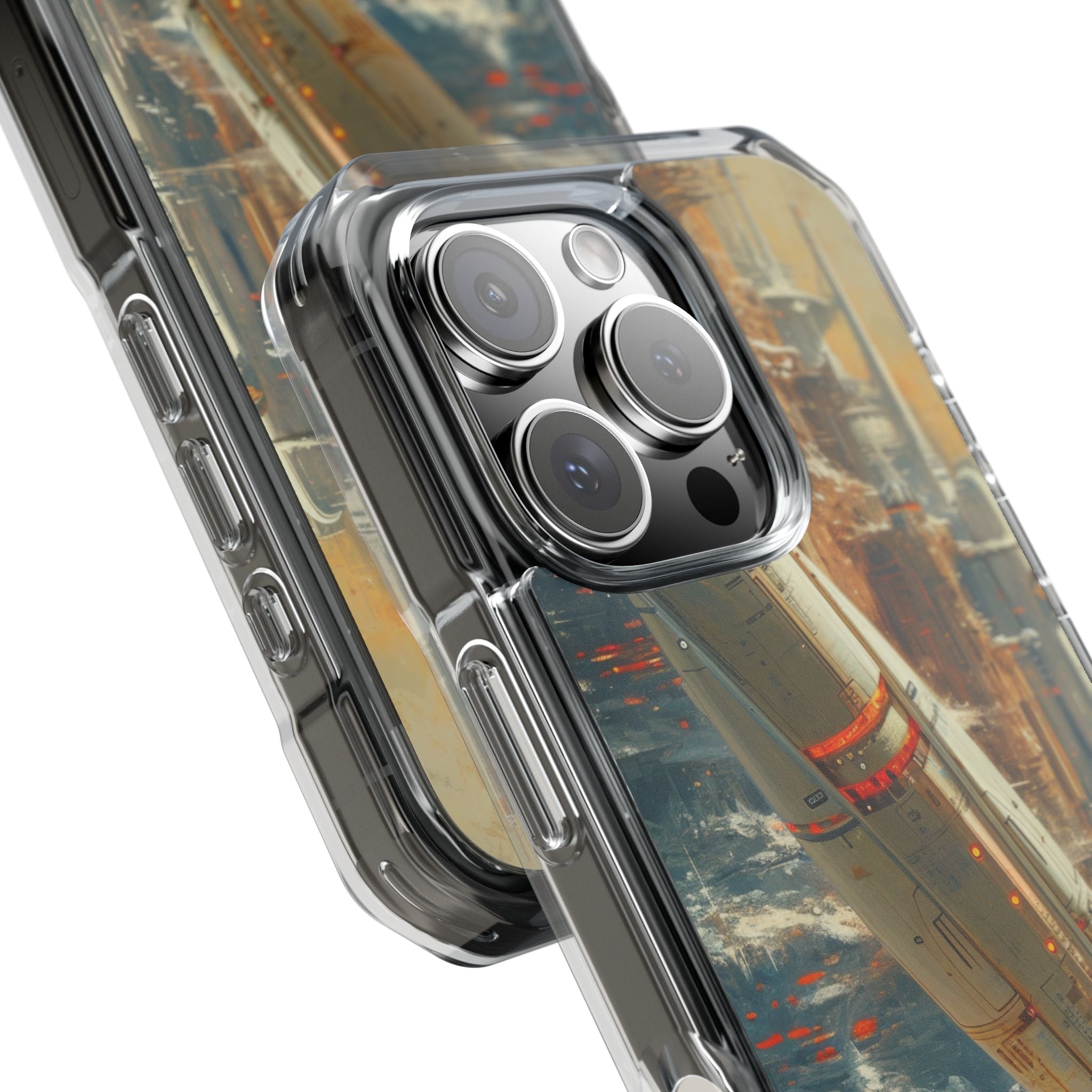 Futuristic Forest Voyage iPhone 16 - Impact Clear+