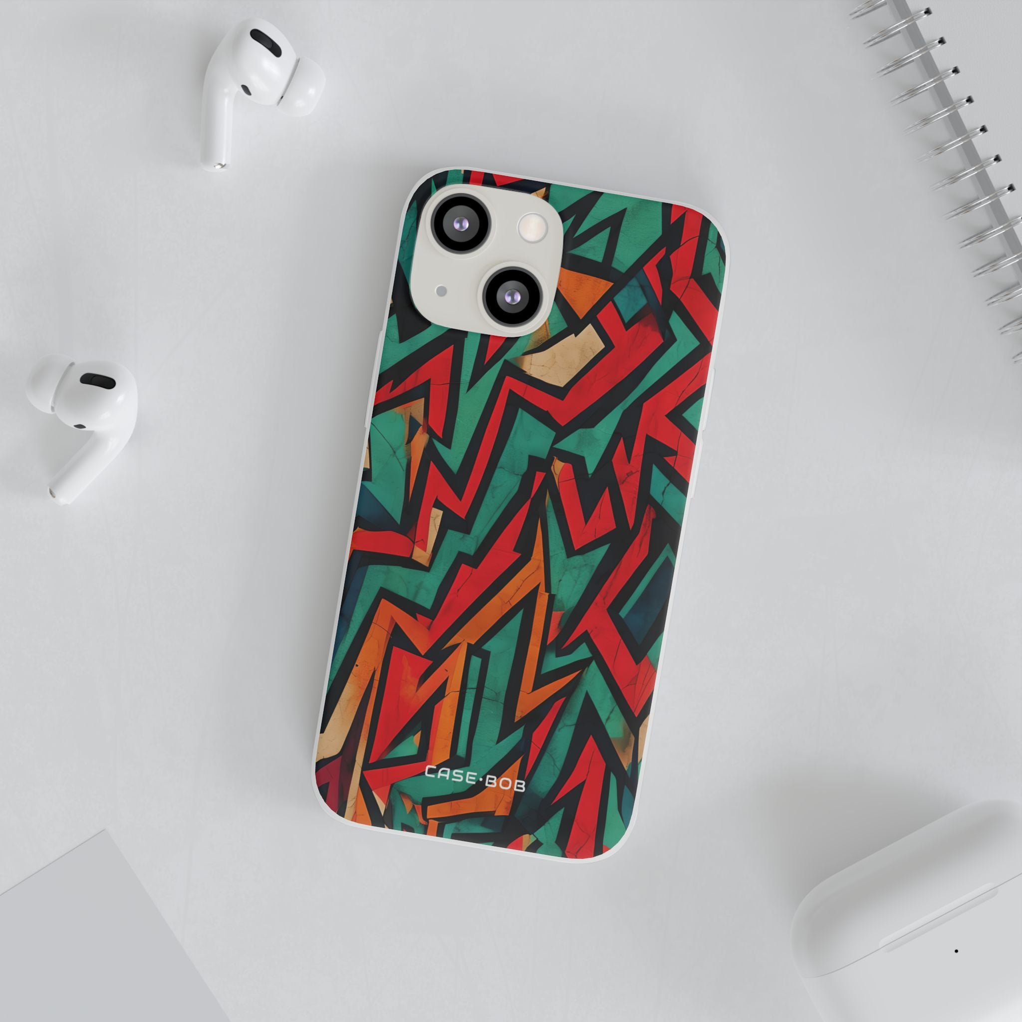 Crimson Zigzag iPhone 13 mini Case - Soft