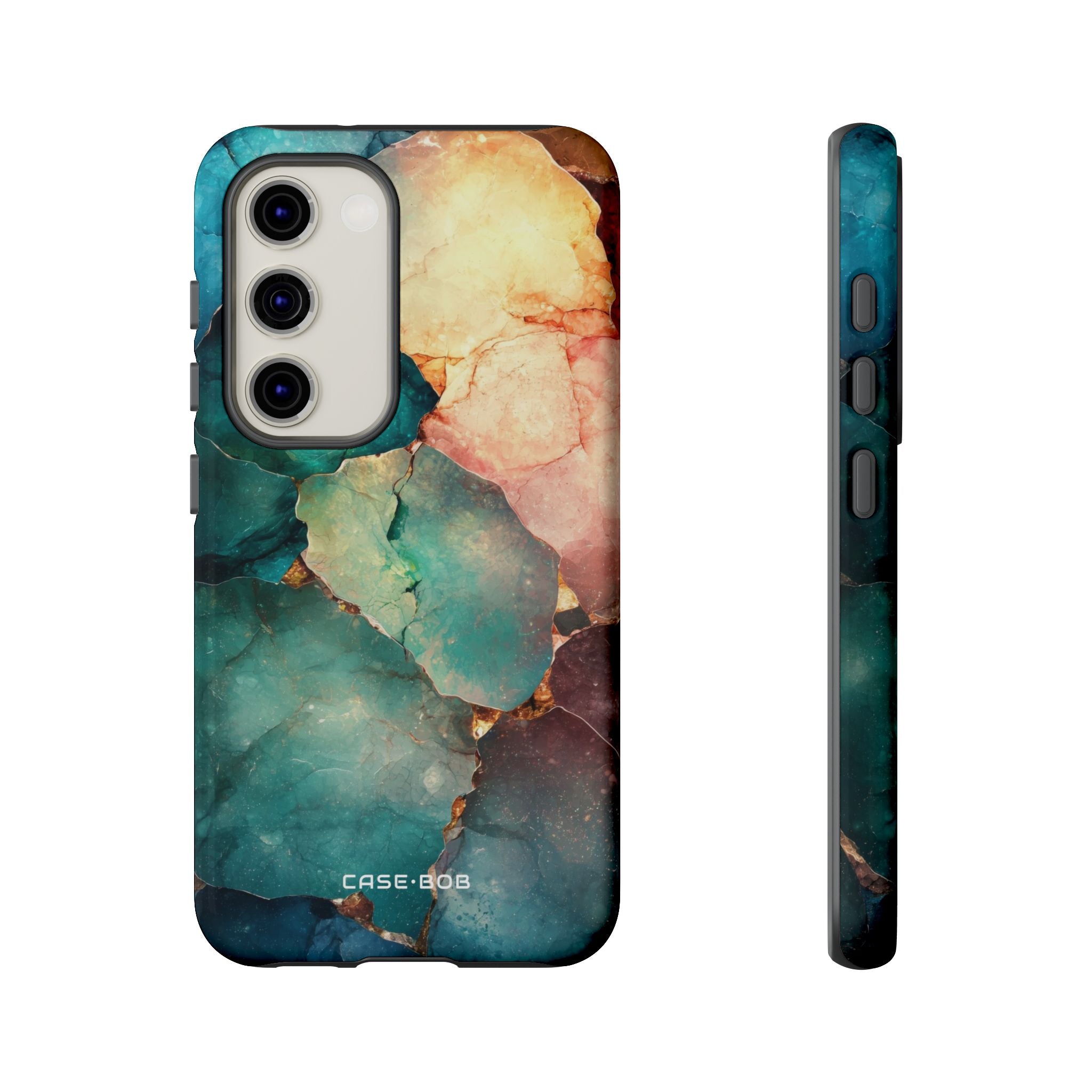 Teal Mosaic Veins Samsung S23 Case - Tough