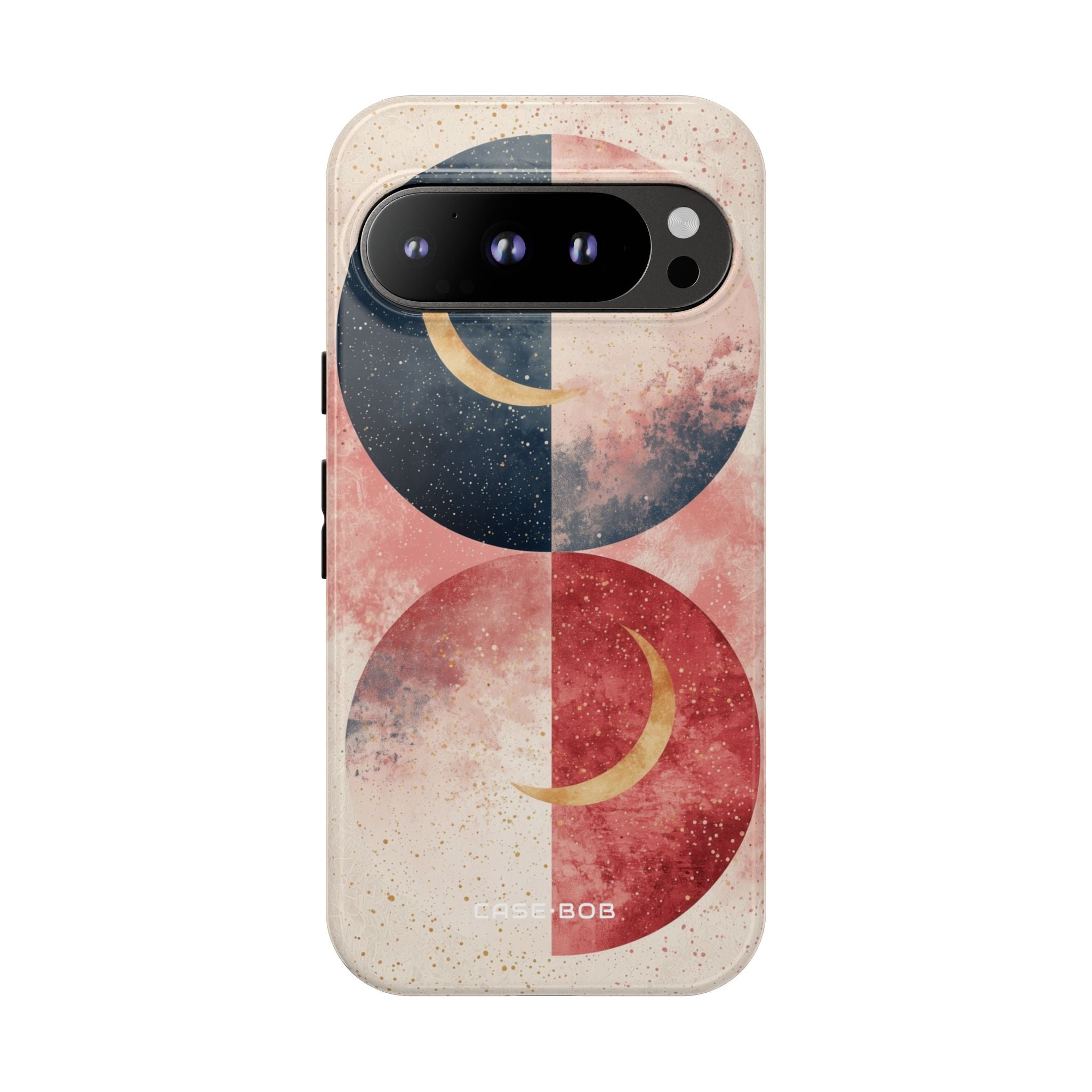 Golden Crescent Circles Google Pixel 9 Pro Case - Tough