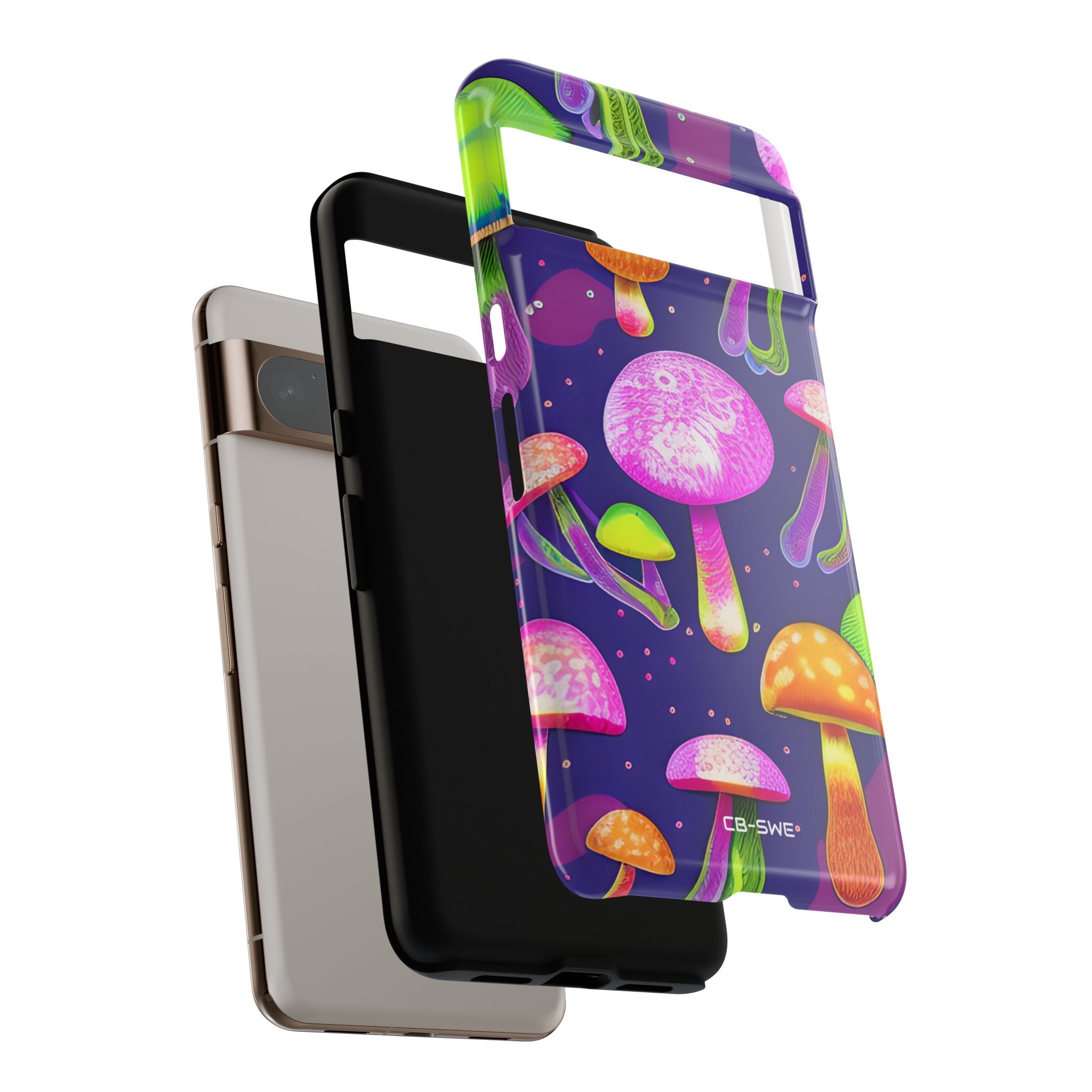 Neon Mushroom Dreams - Google Pixel Case
