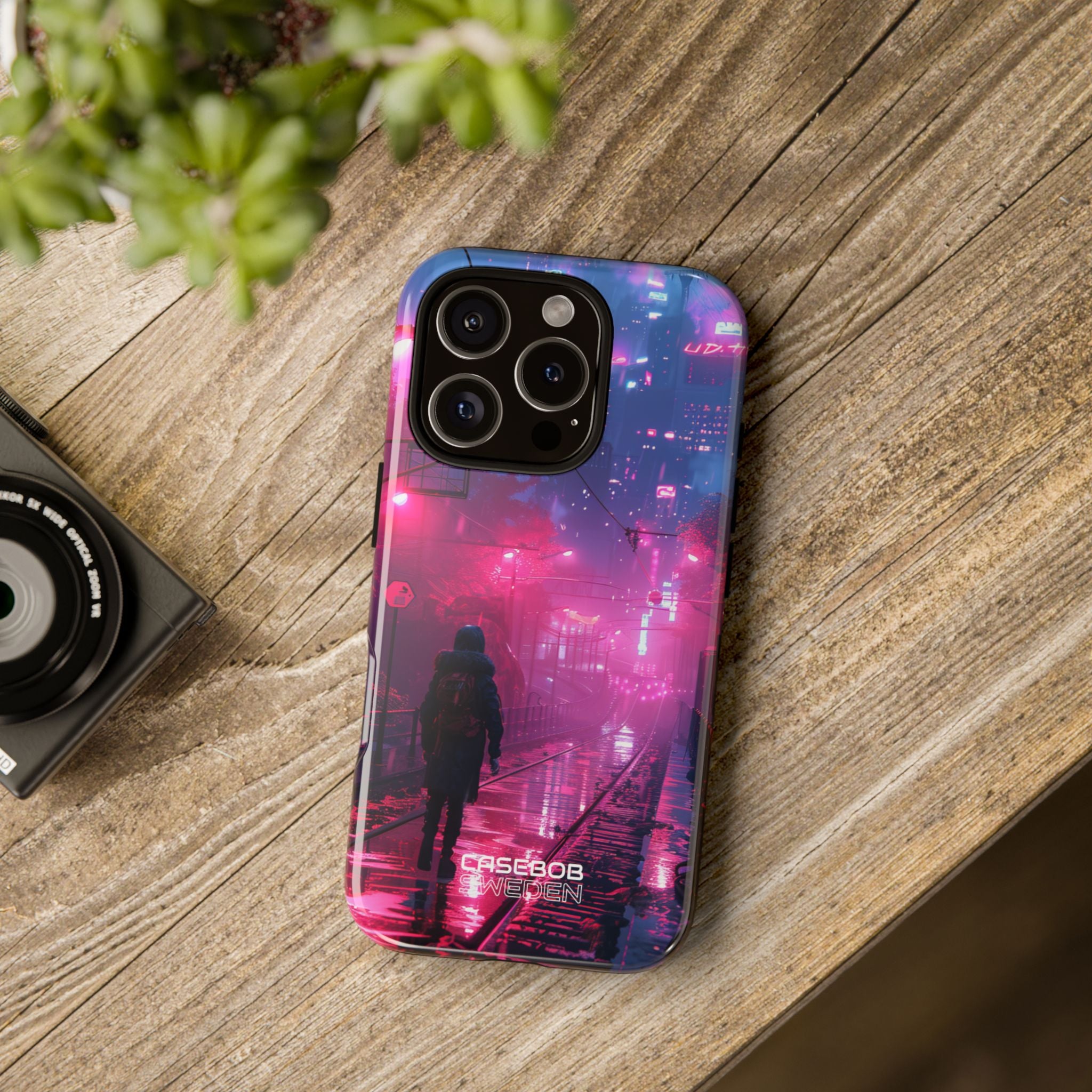 Neon Shadow City iPhone 16 - Robust