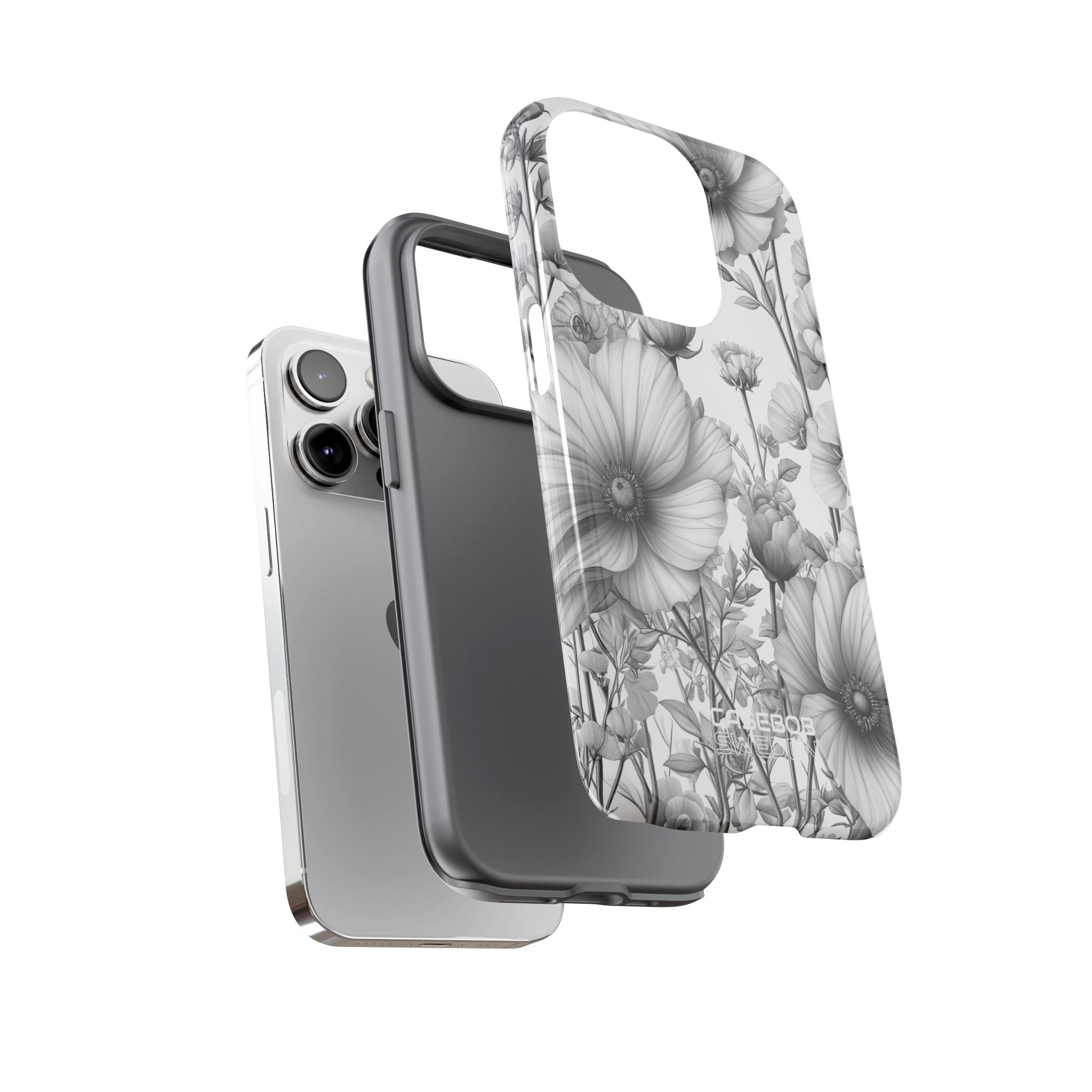Vintage Floral Etching iPhone 14 - Tough