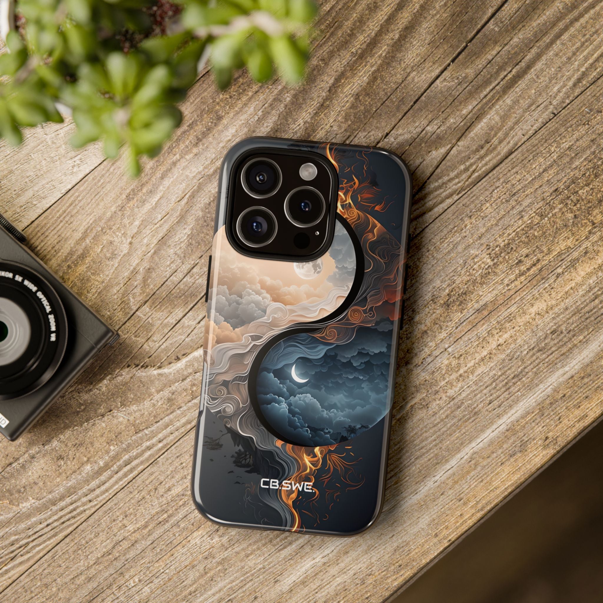 Surreal Day and Night Yin Yang Symbol Artwork Phone Cover iPhone 16 - Tough
