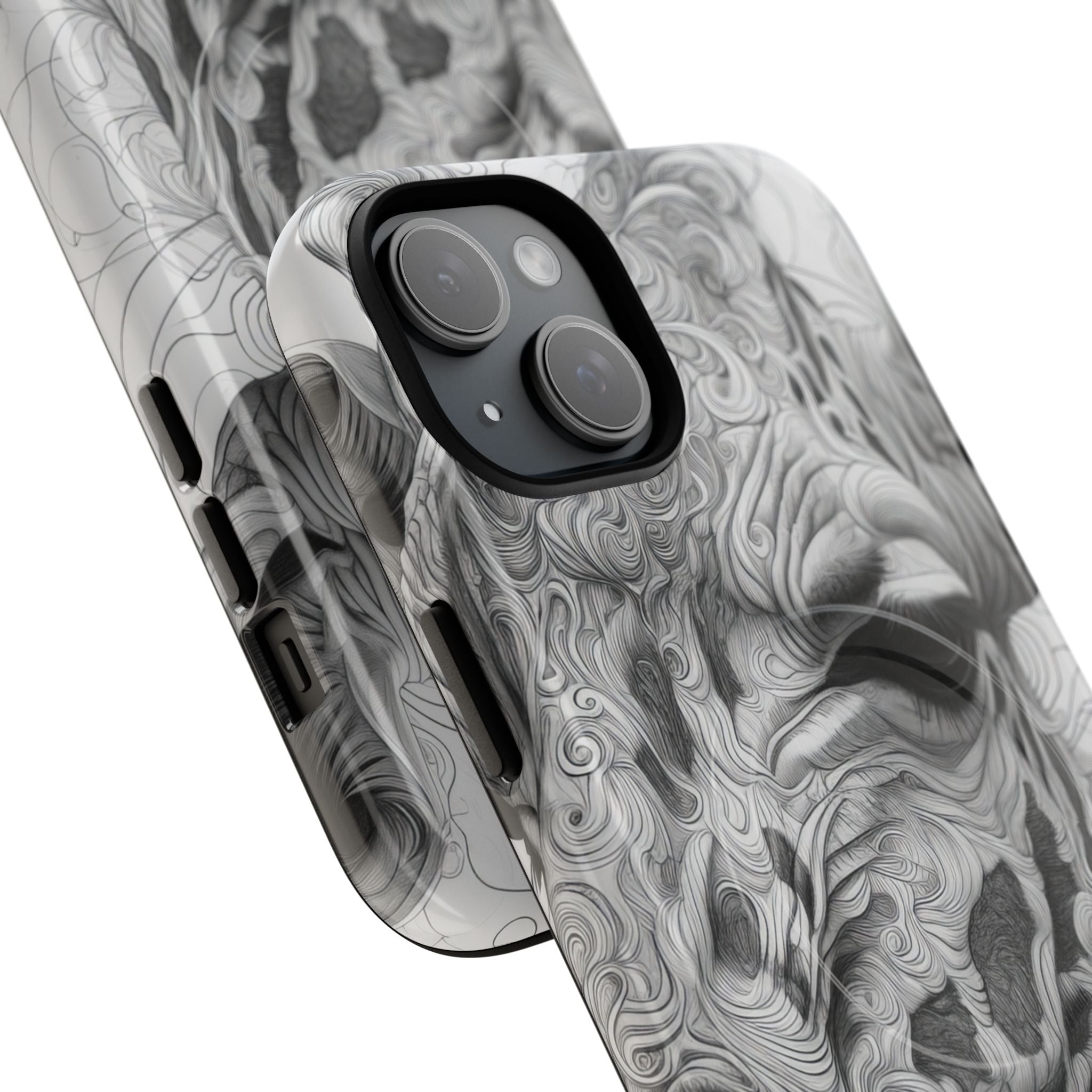 Swirling Giraffe Art iPhone 15 - Tough+