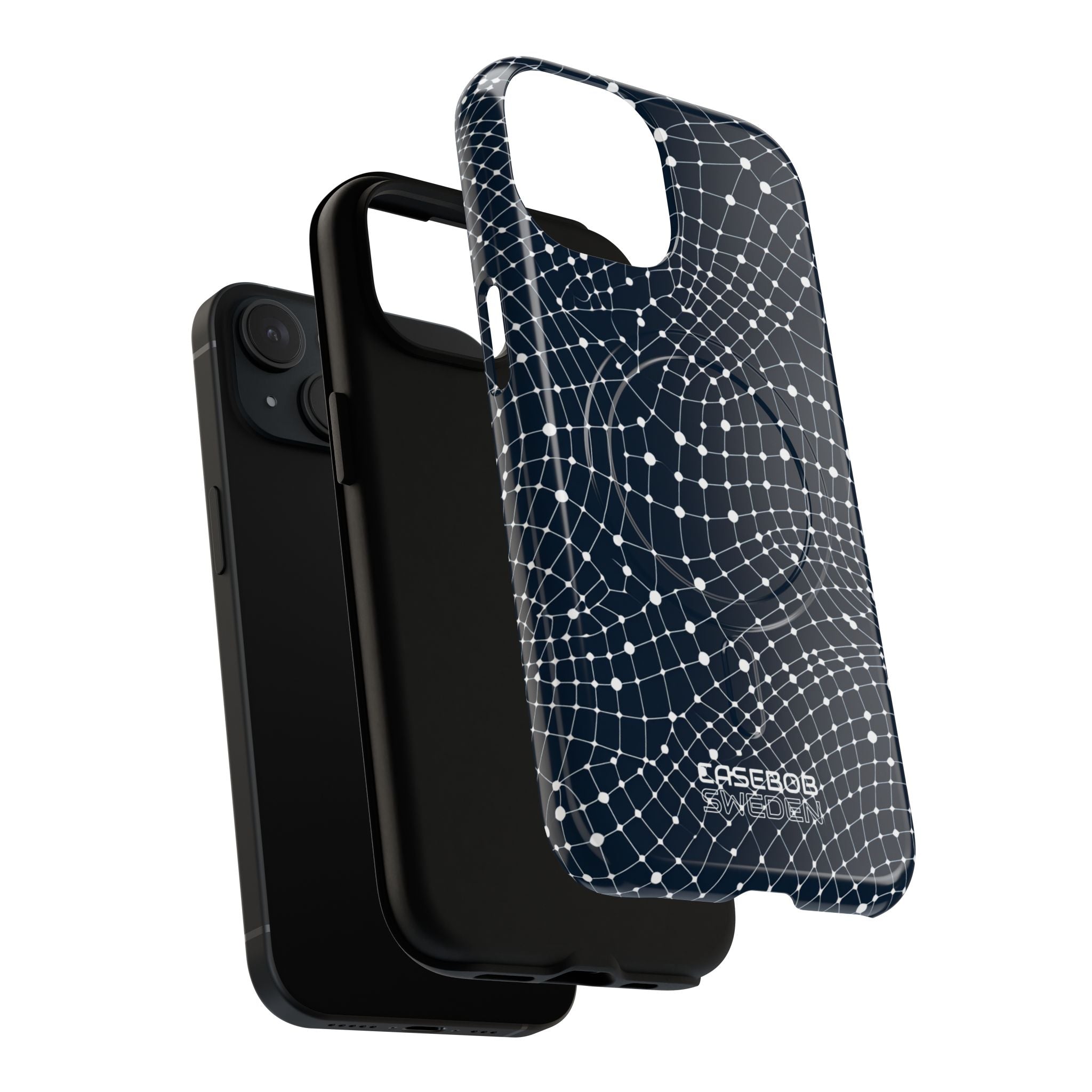Warped Grid Web iPhone 15 - Tough+