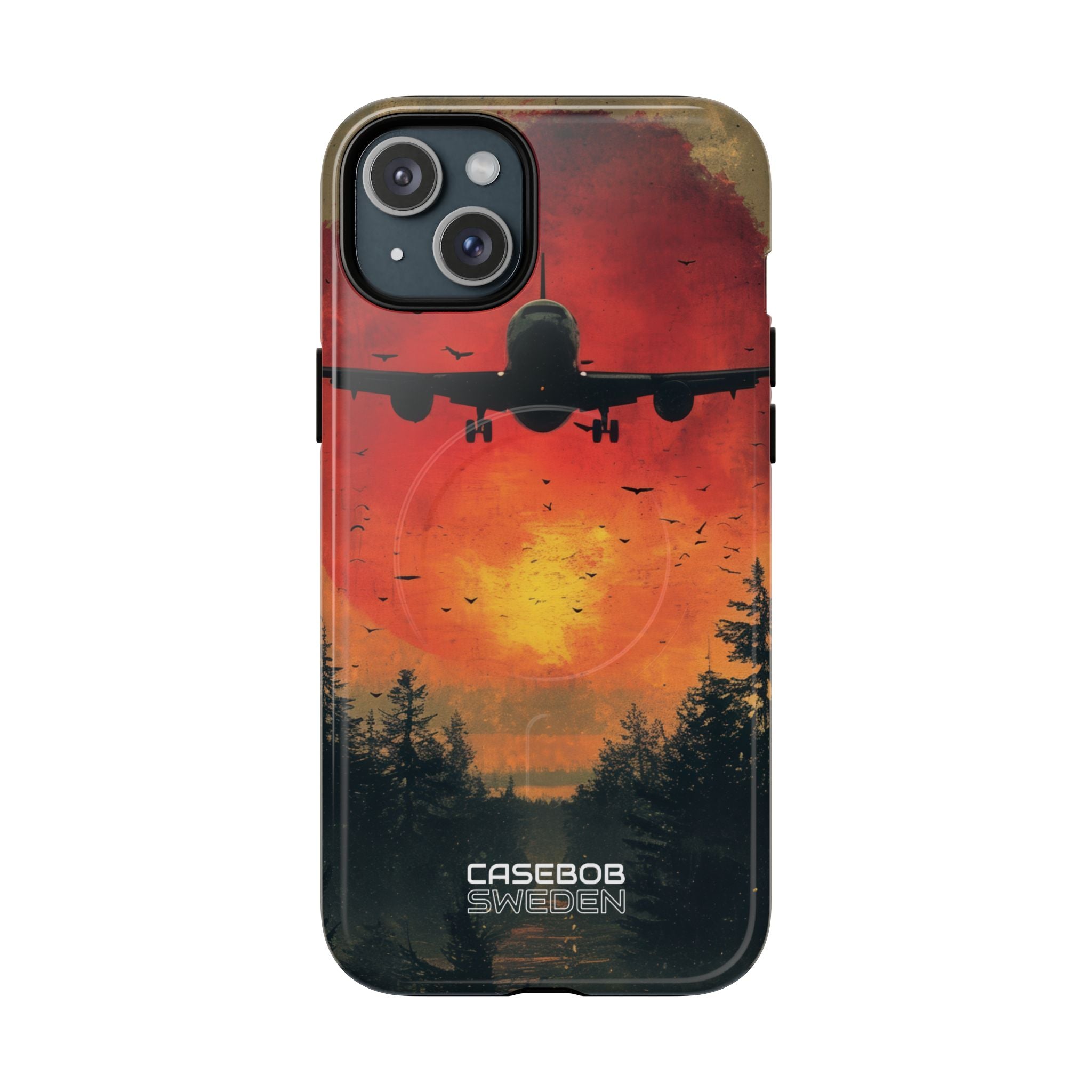 Crimson Sky Flight iPhone 15 - Tough+