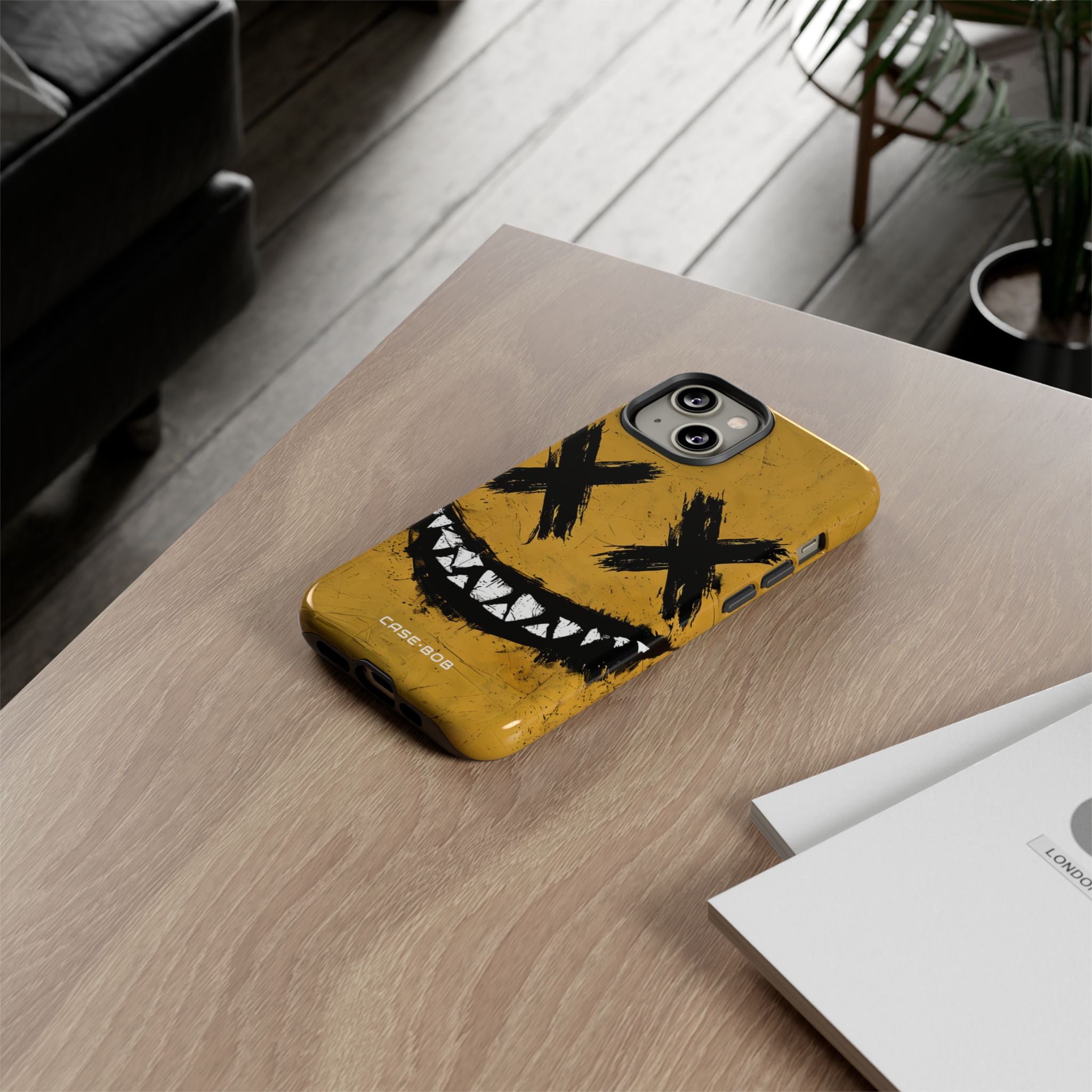 Jagged Smile Yellow iPhone 14 Case - Tough