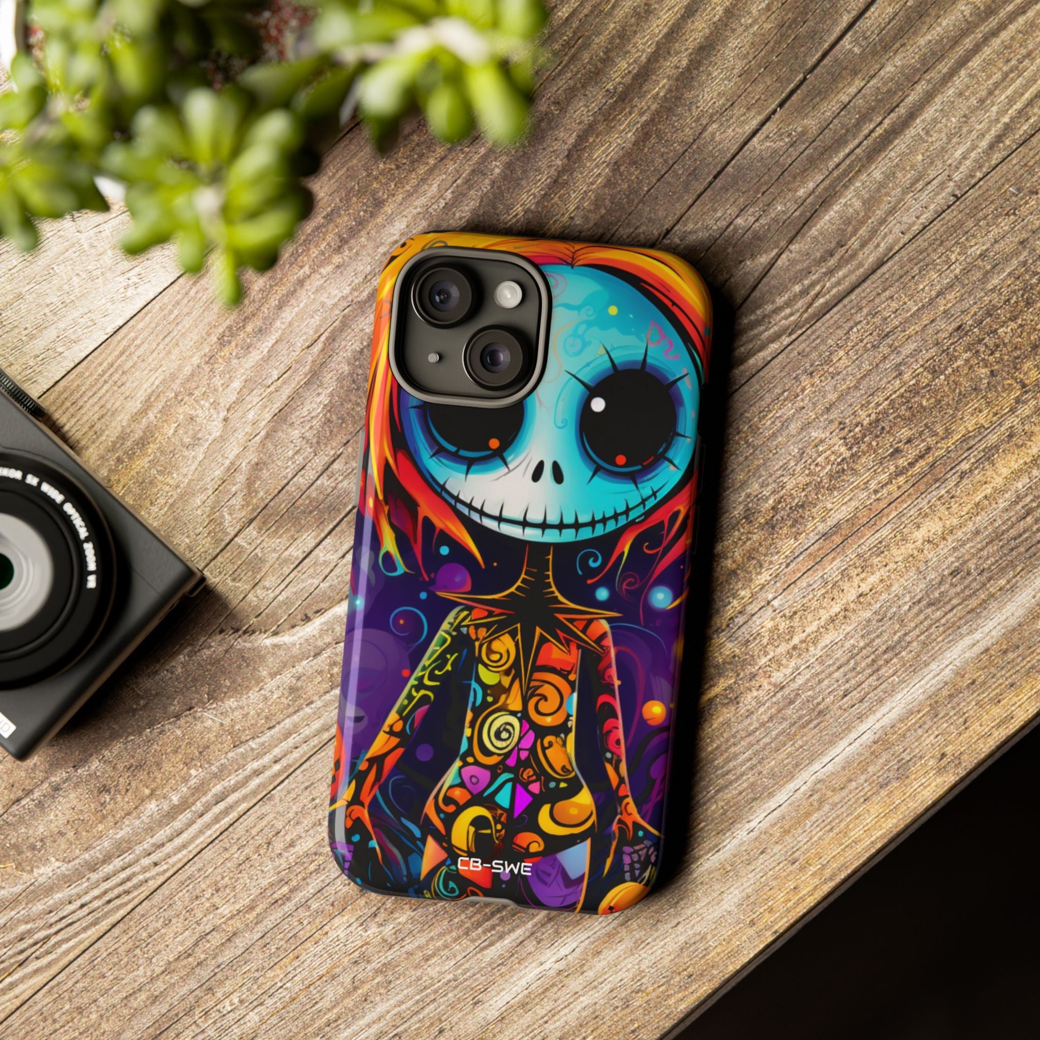 Skeletal Figure Laughs - iPhone Case