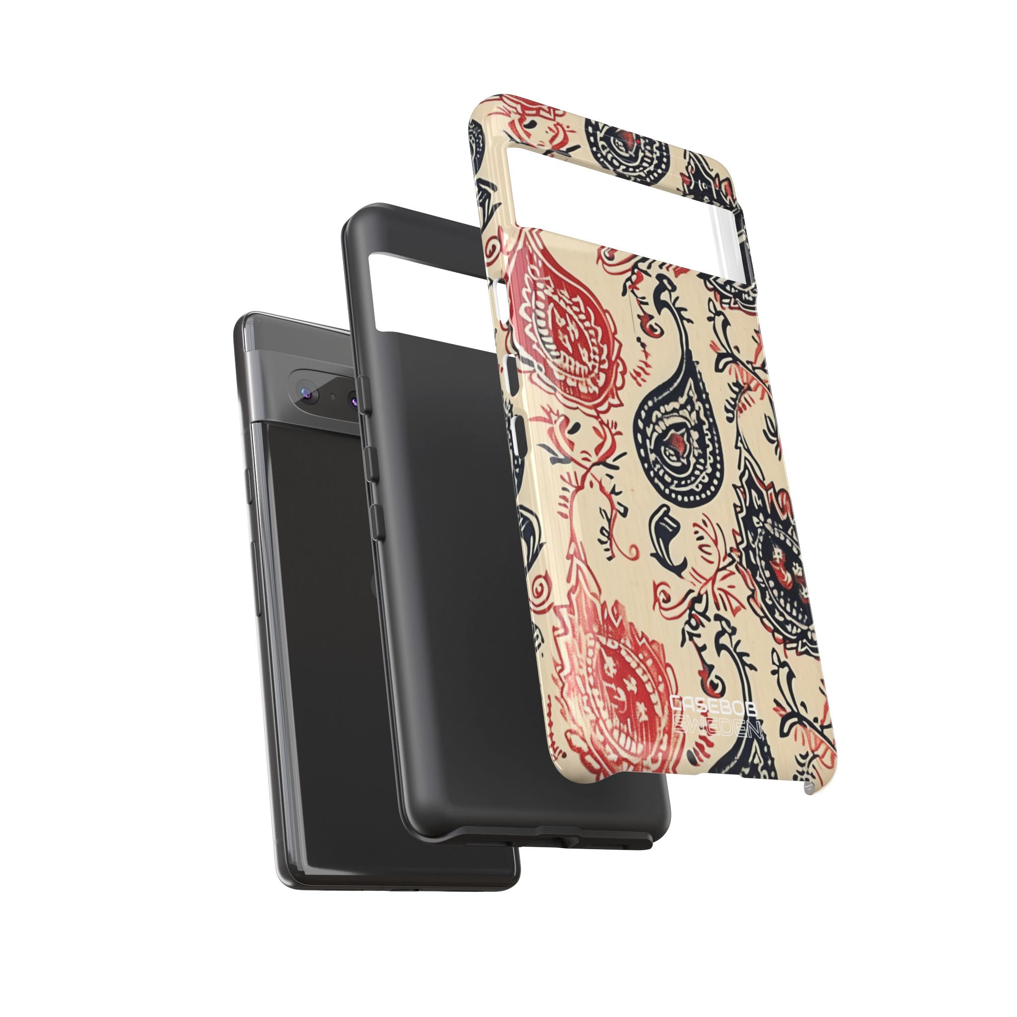 Navy Paisley Swirl Google Pixel 7 - Tough