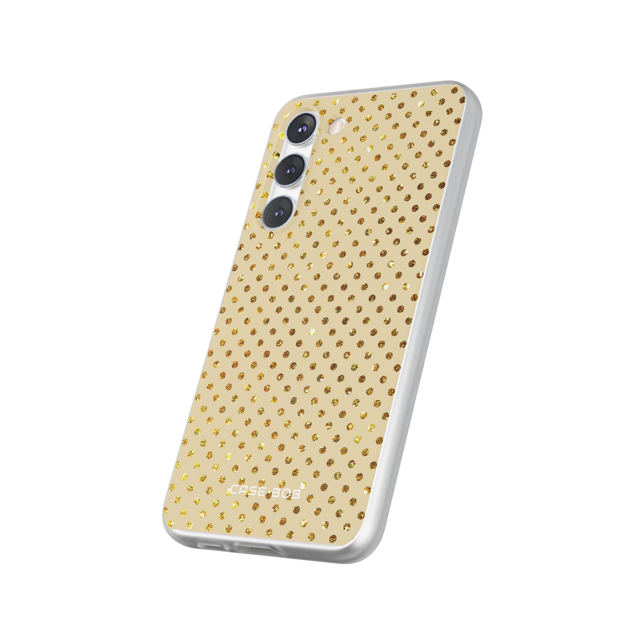 Gold Sparkle Grid Samsung S23 Plus Case - Soft