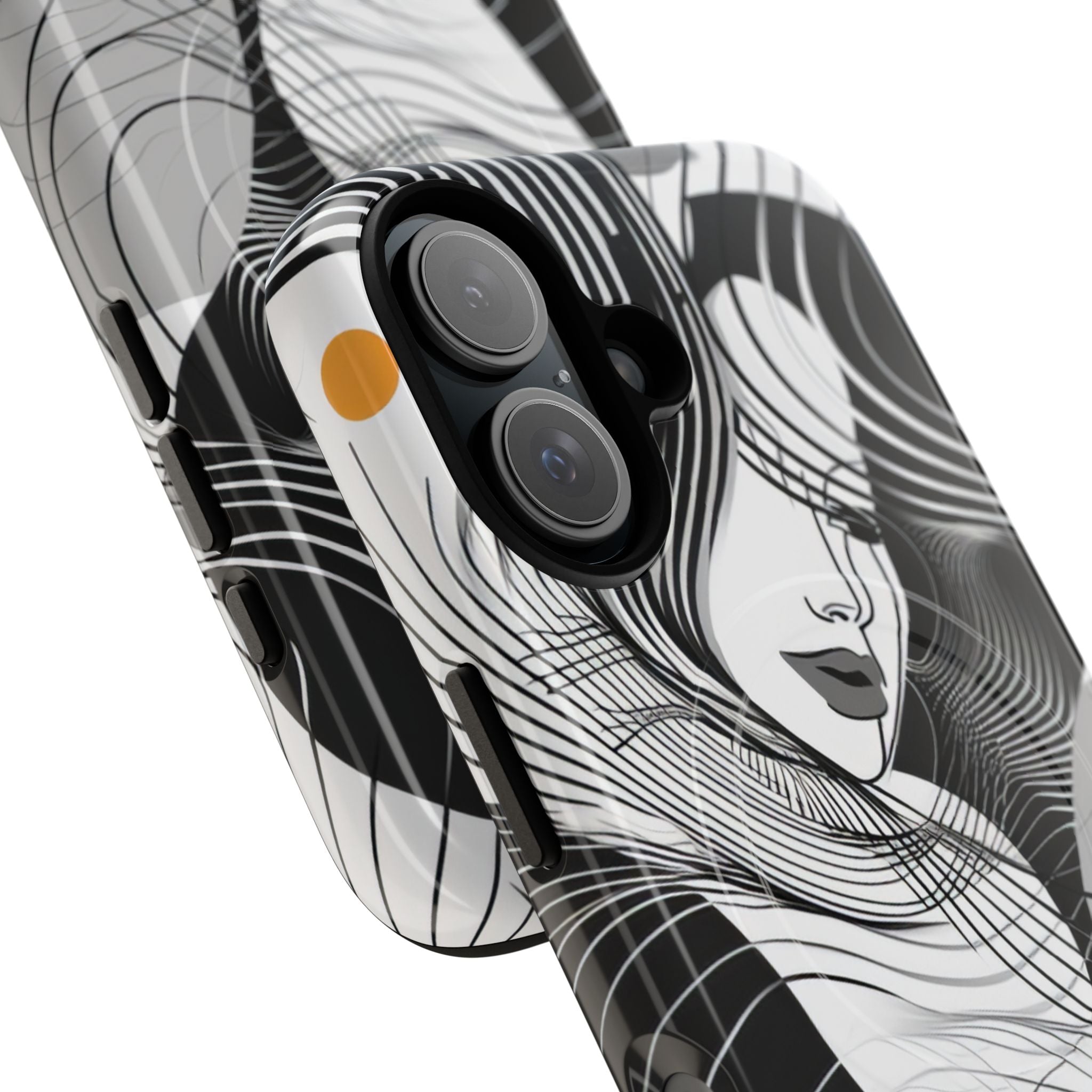 Orange Wave Motion iPhone 16 - Tough+