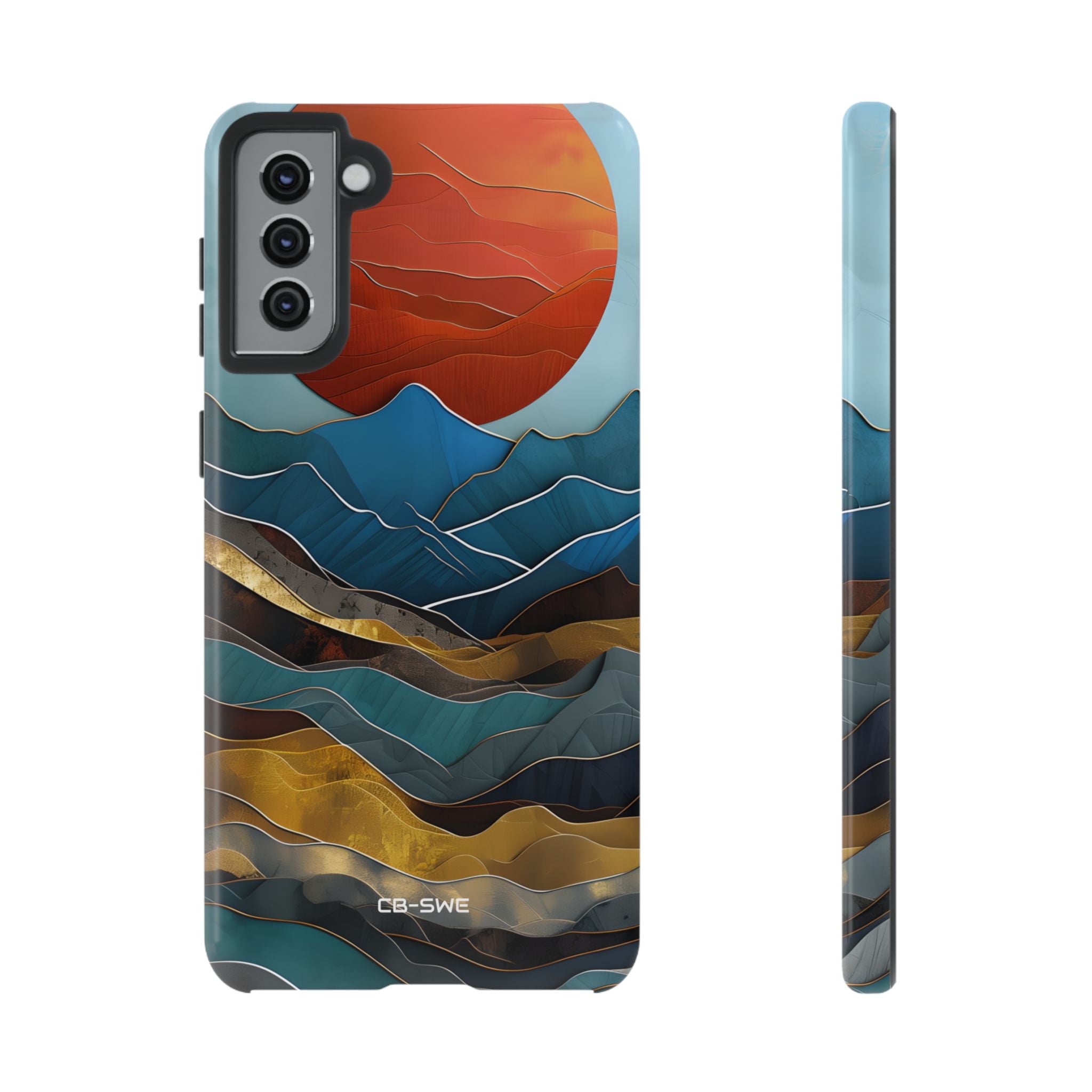 Sunset Geometry Waves - Samsung Case