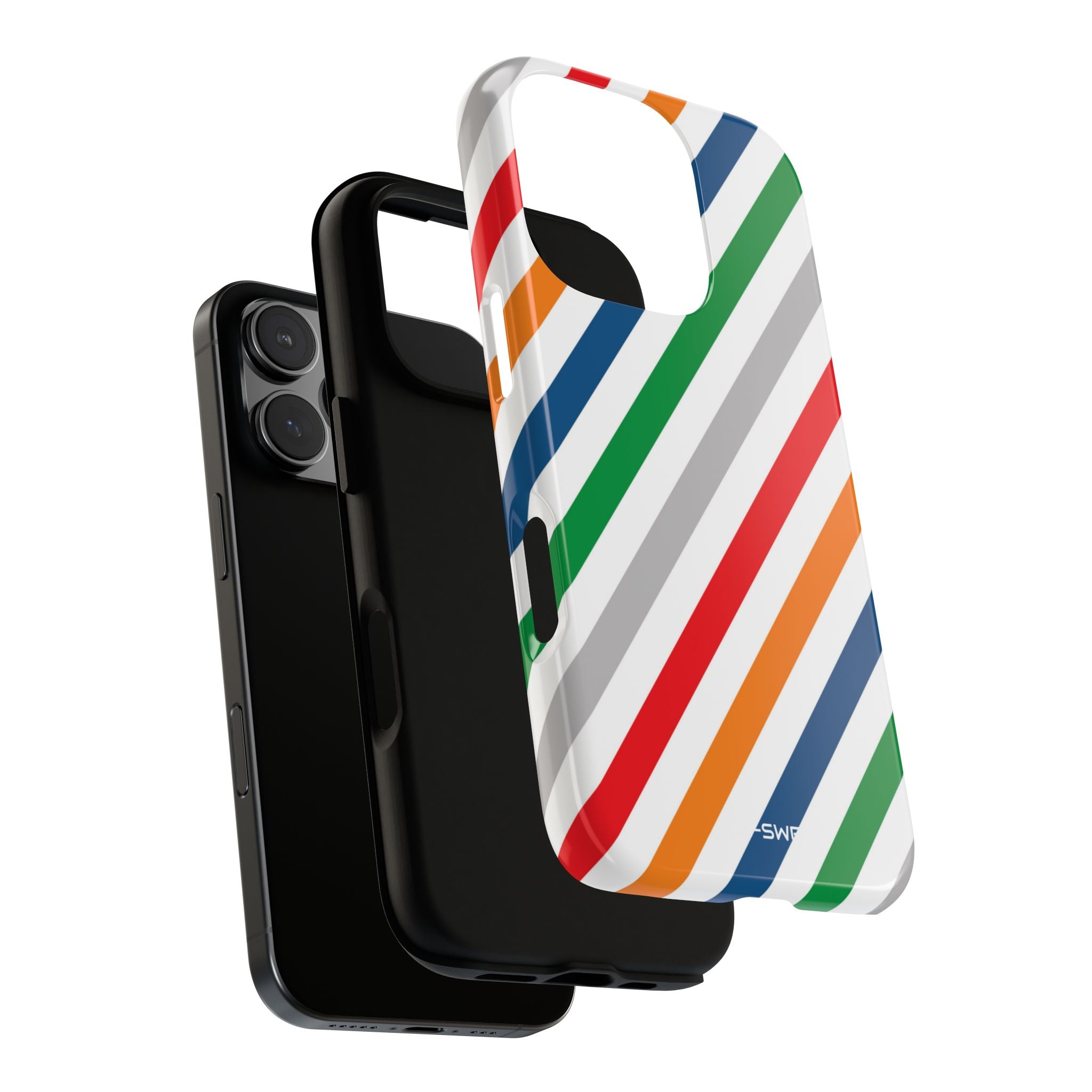 Vibrant Geometric Stripes - iPhone Case