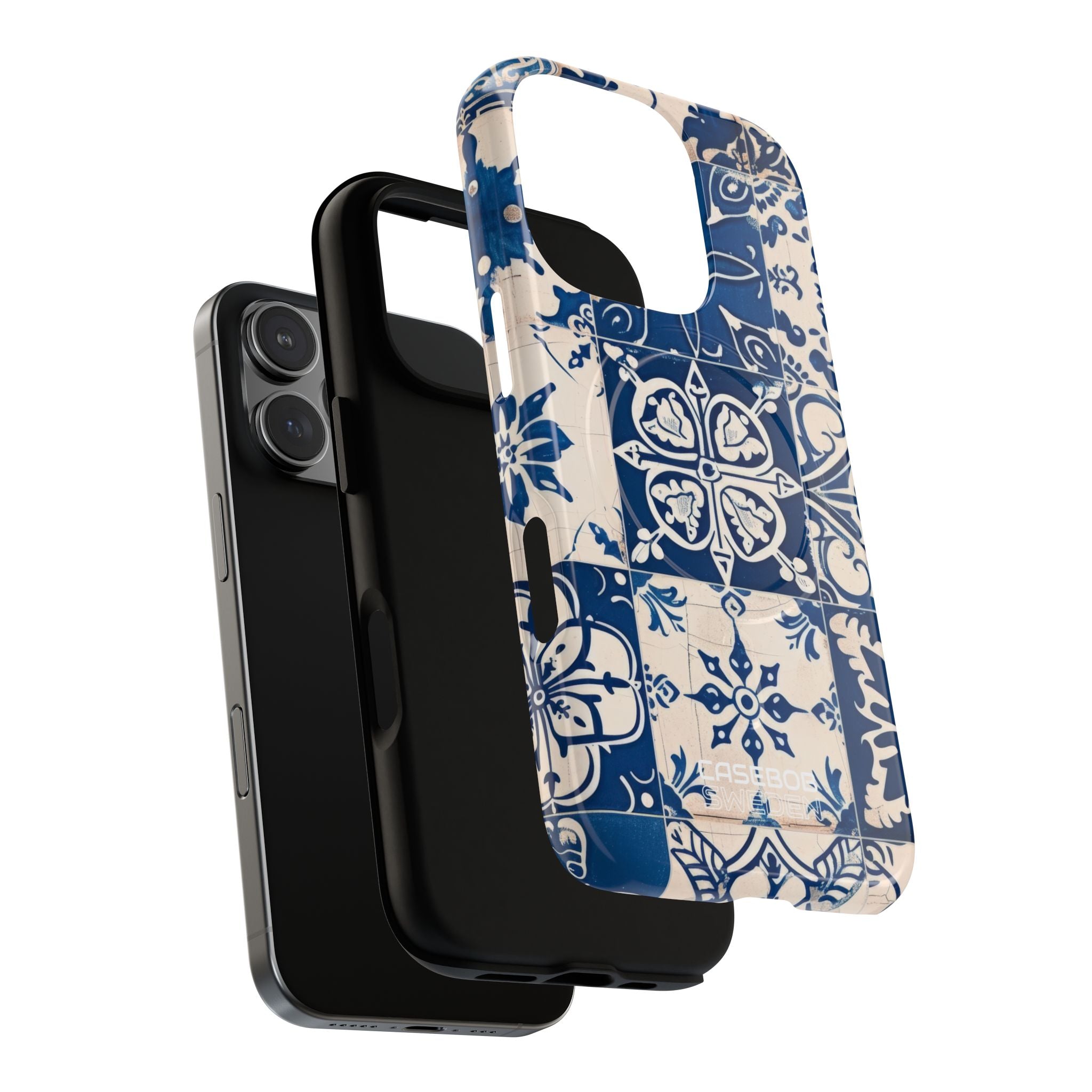 Ornate Blue Tiles iPhone 16 - Tough+