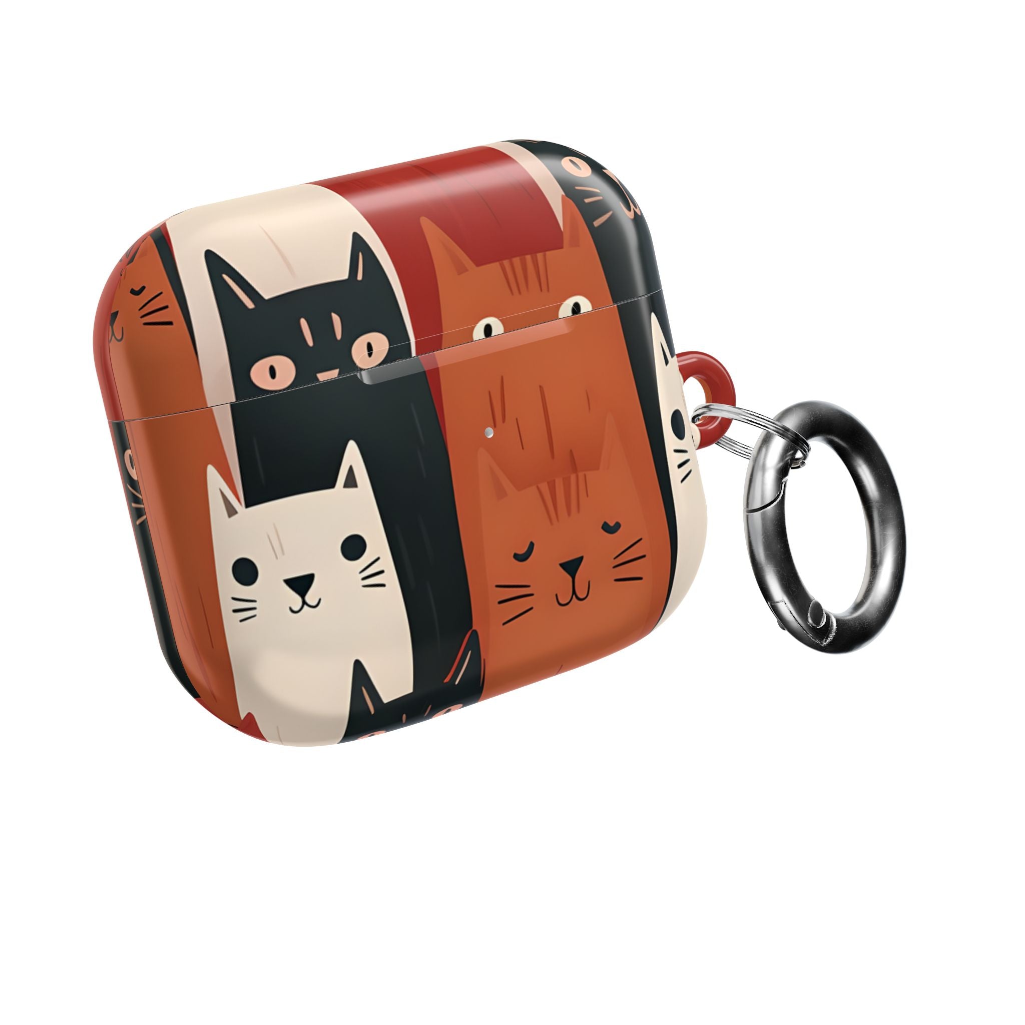 Cat Columns Orange - AirPods Case