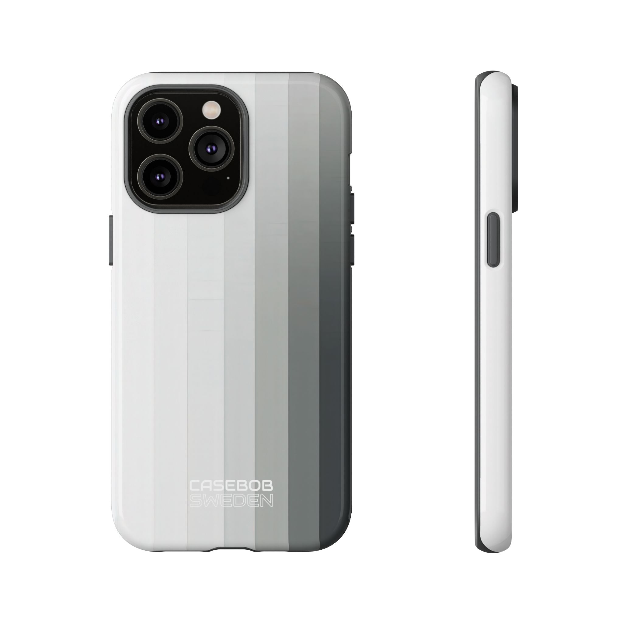 Silver Gradient Stripes iPhone 14 - Tough