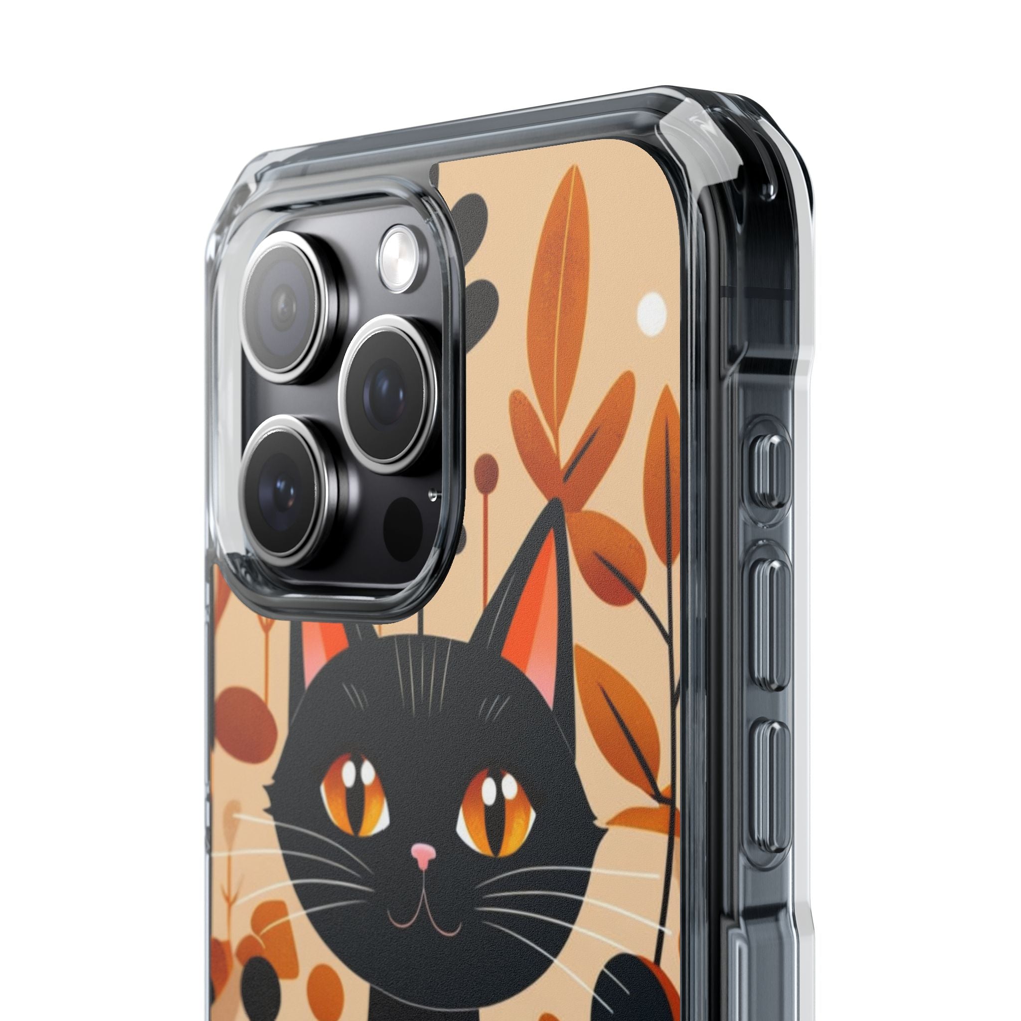 Black Cat Glow iPhone 15 Pro Max Case - Impact
