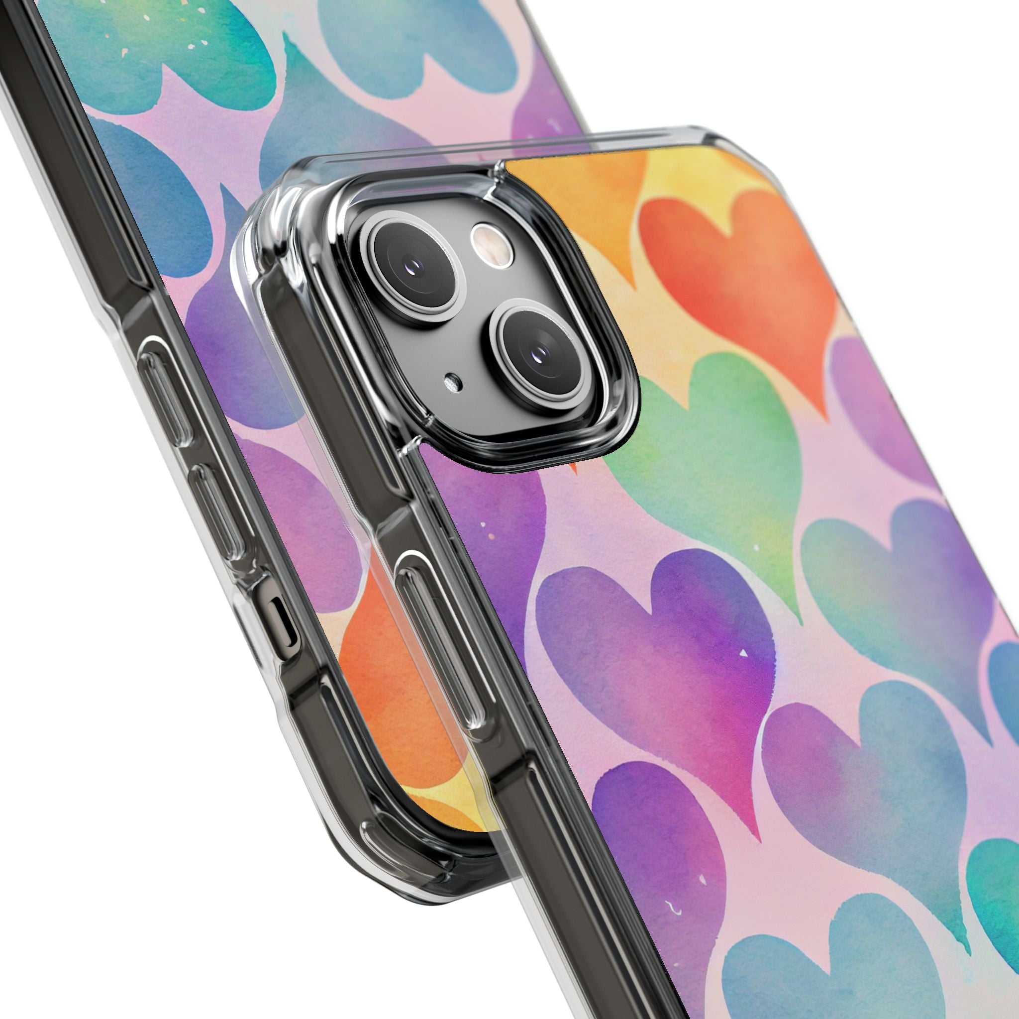 Watercolor Heart Symphony iPhone Case - Impact