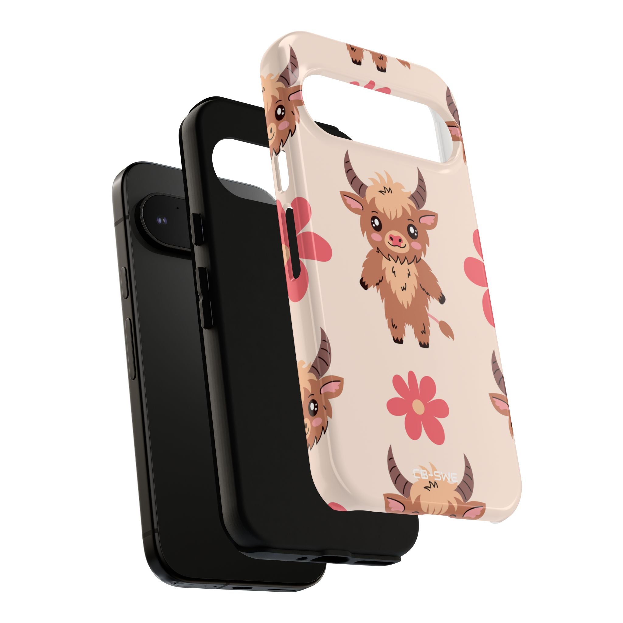 Cute Cattle & Flowers - Google Pixel Case