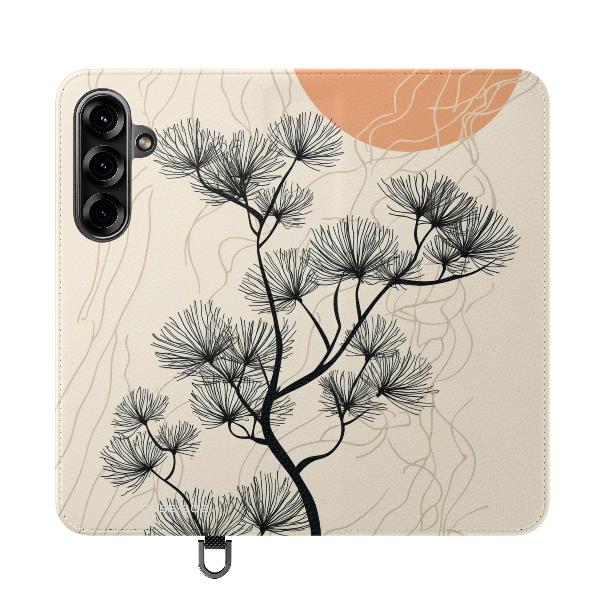 Spiky Tree Sunset - Samsung S25+ Case - Wallet