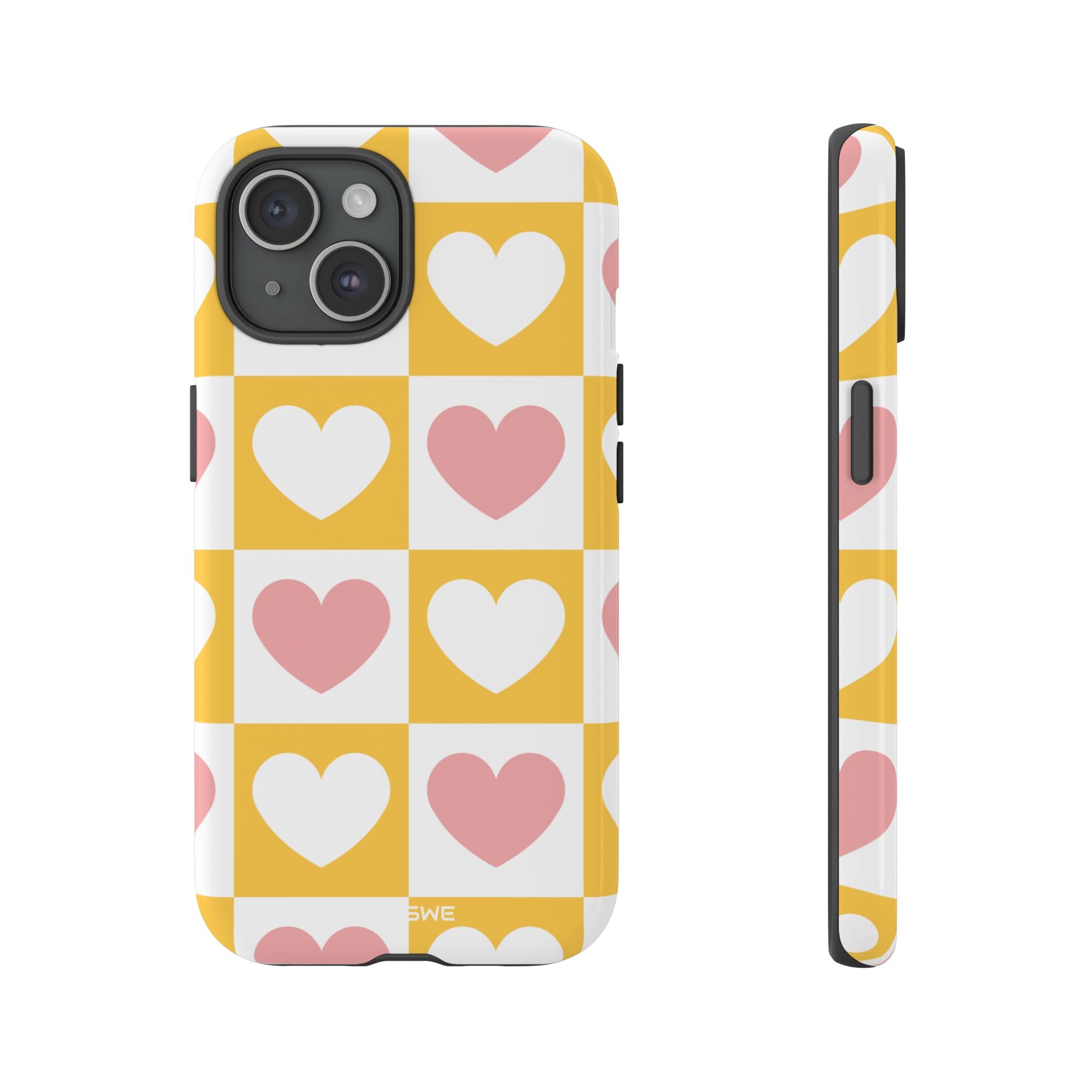 Heart Grid Harmony - iPhone Case