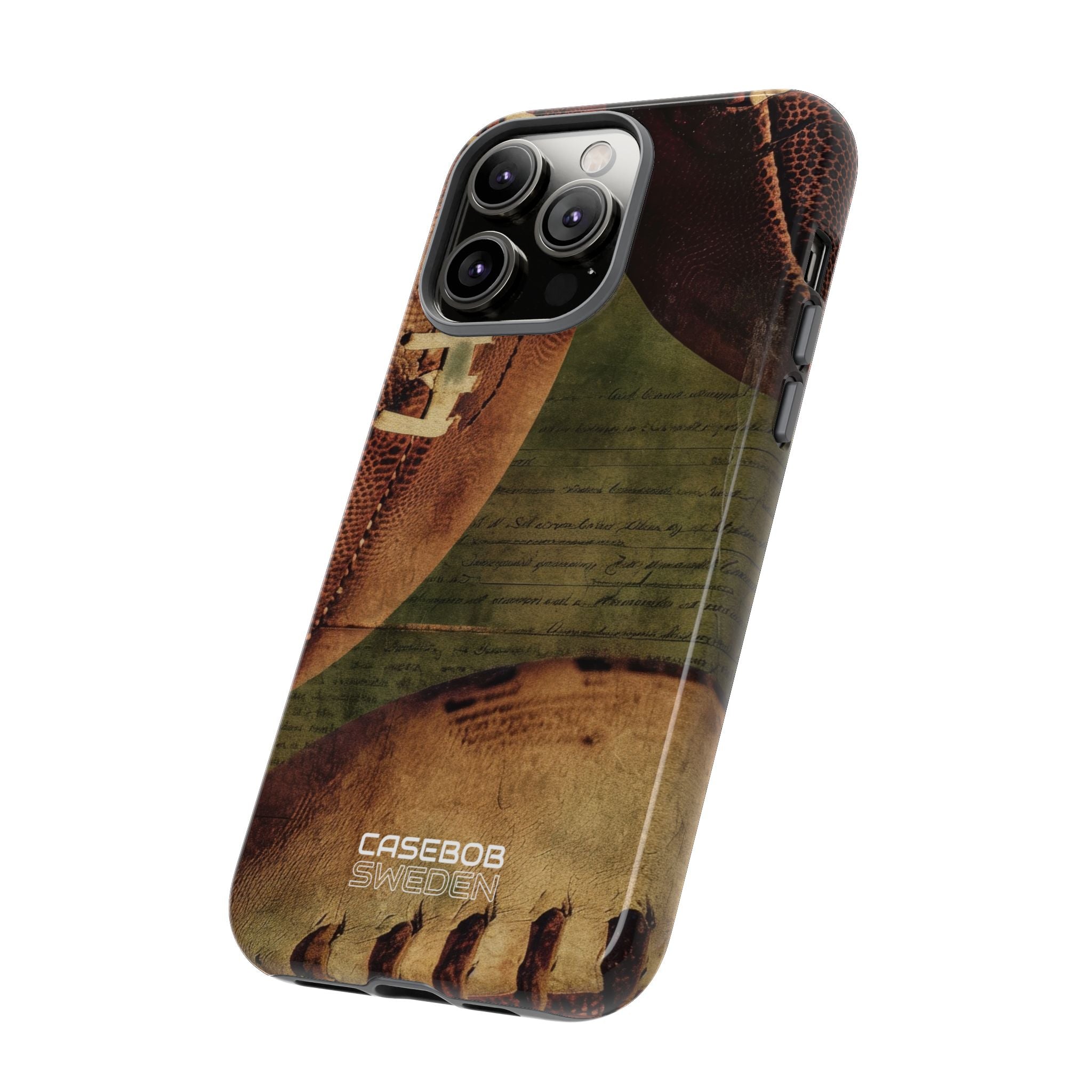 Vintage fodboldteksturer iPhone 14 - Tough