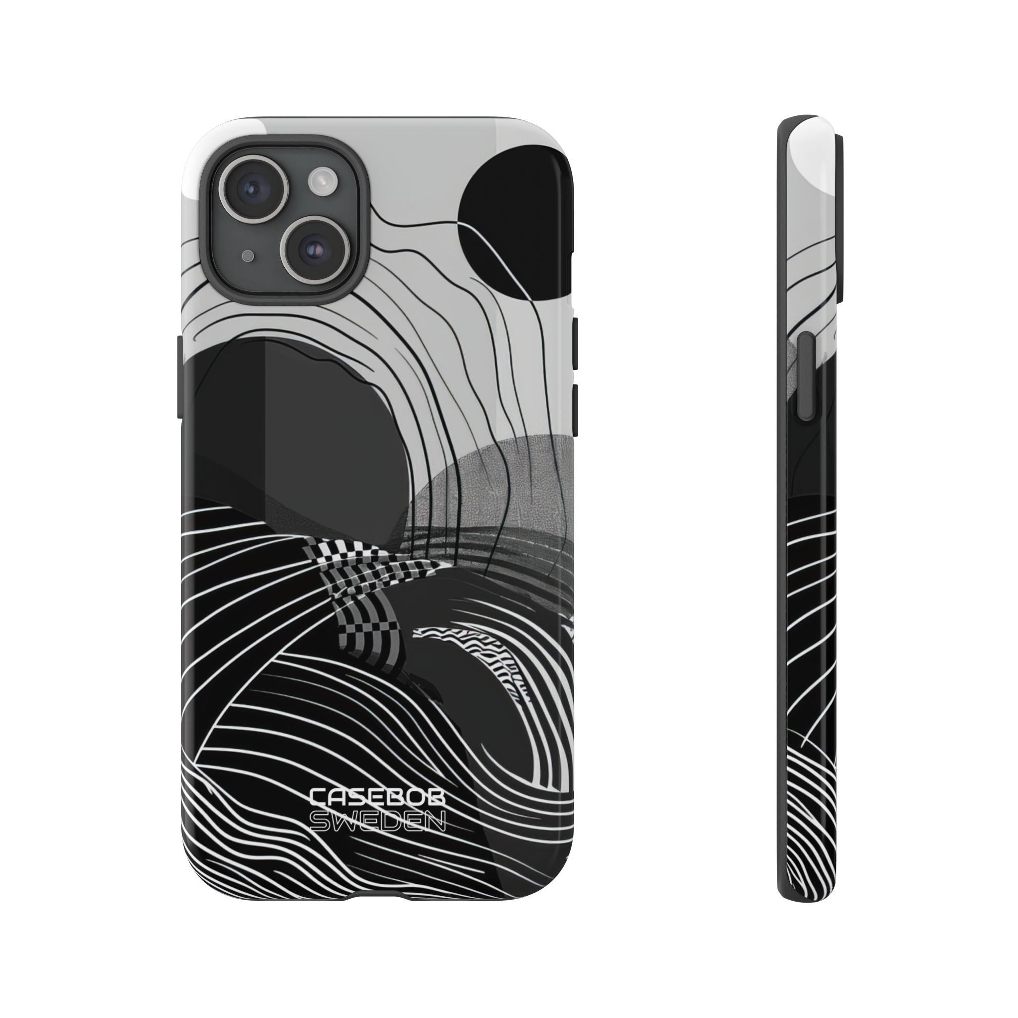 Monochrome Motion Flow iPhone 15 - Resistente