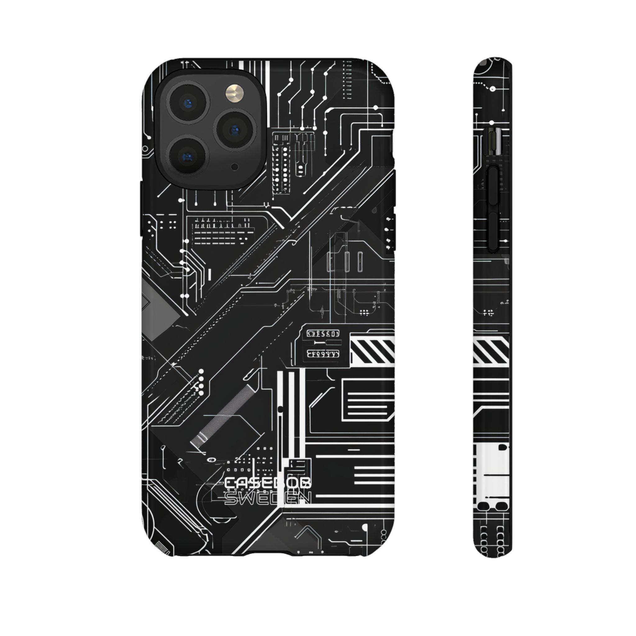 Futuristic Circuit Grid iPhone 11 - Tough