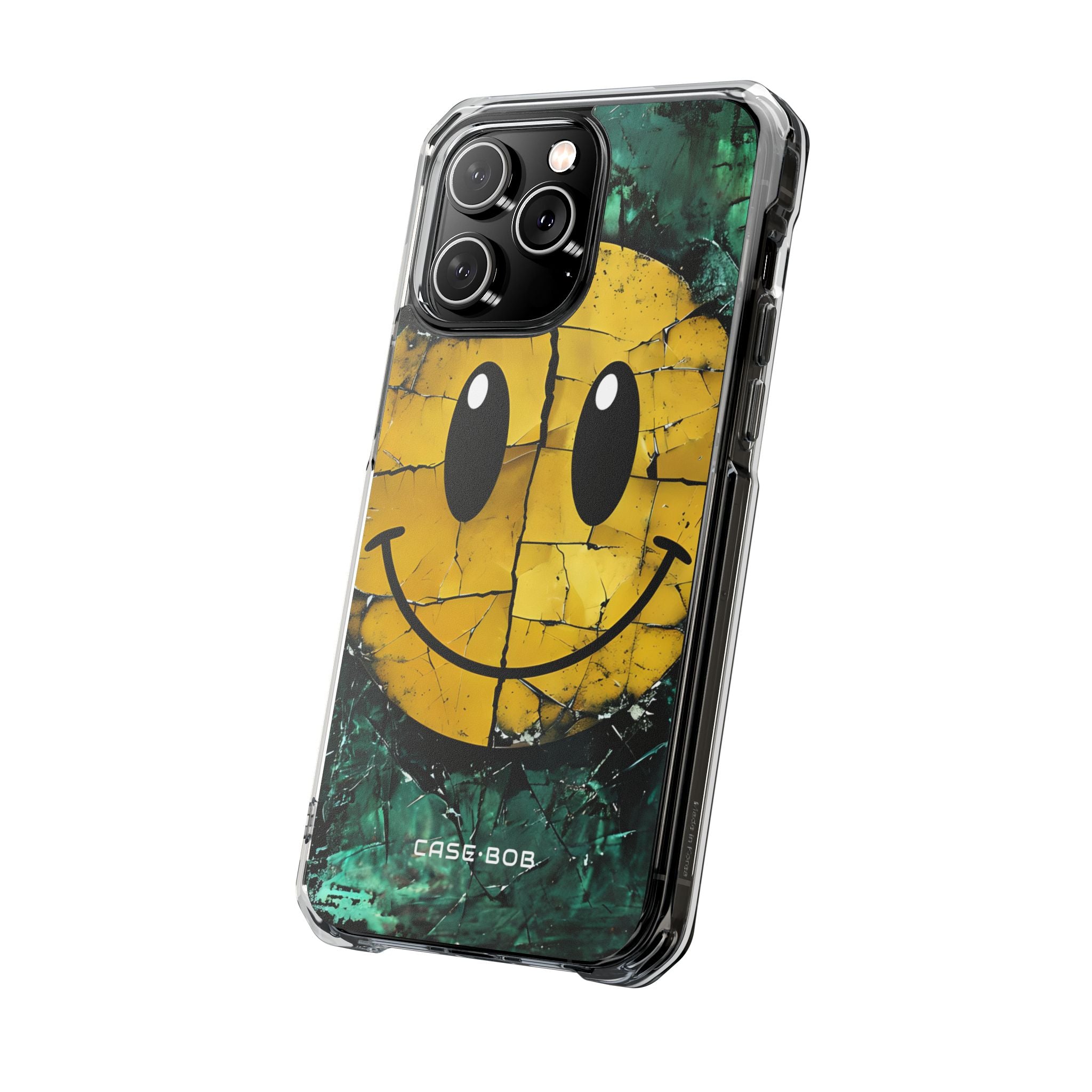 Cracked Smiley iPhone 14 Pro Max Case - Impact