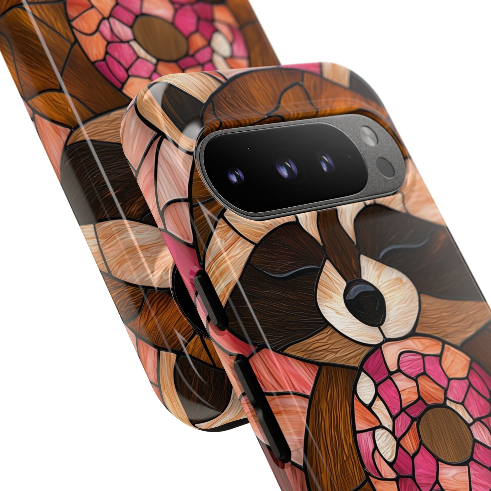 Raccoon Holds Donut - Google Pixel Case