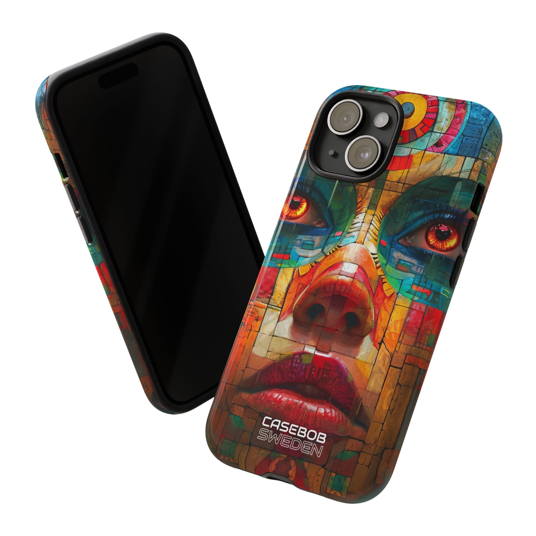 Ritratto Fiamma Geometrica iPhone 15 - Tough