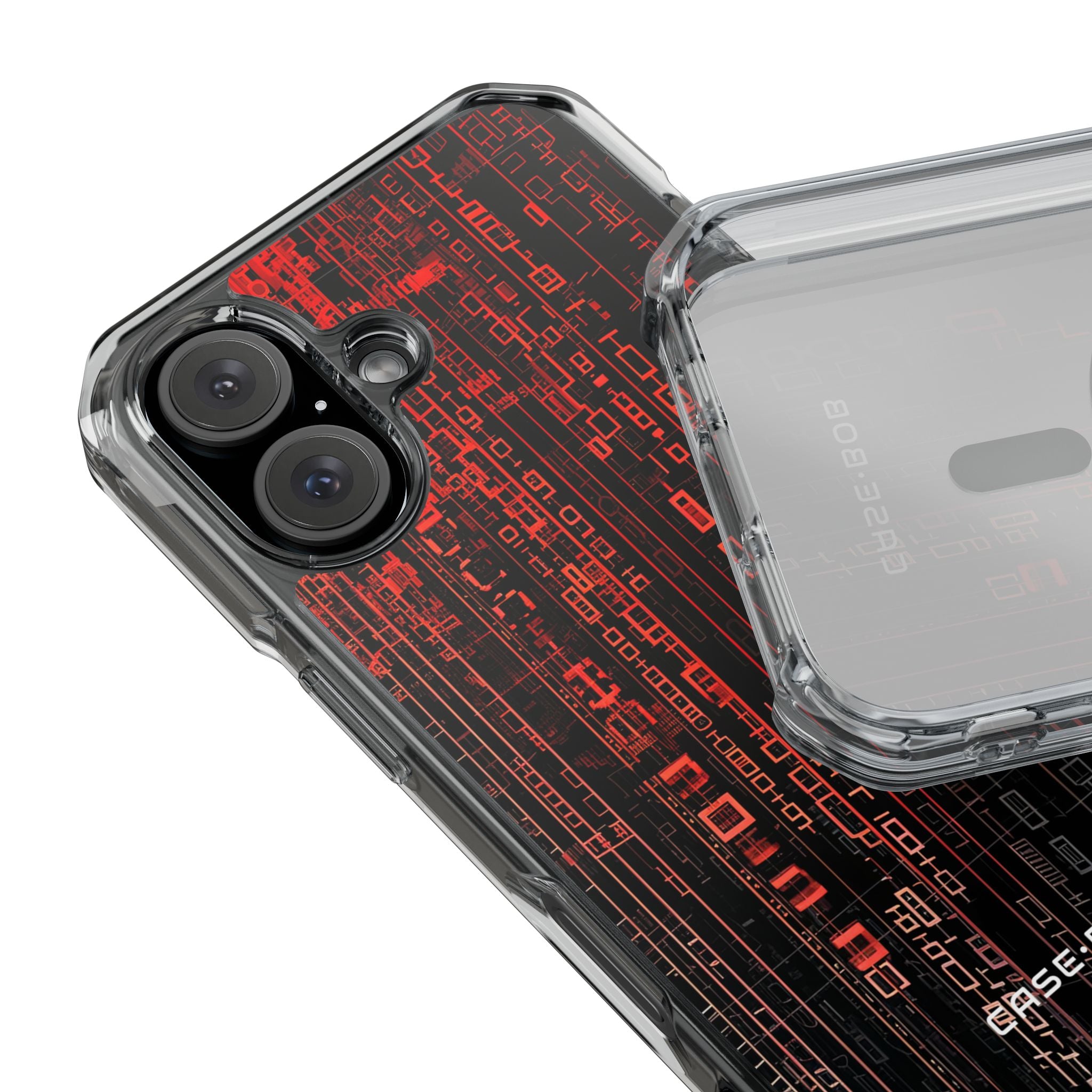 Crimson Glyphs iPhone 15 Case - Impact