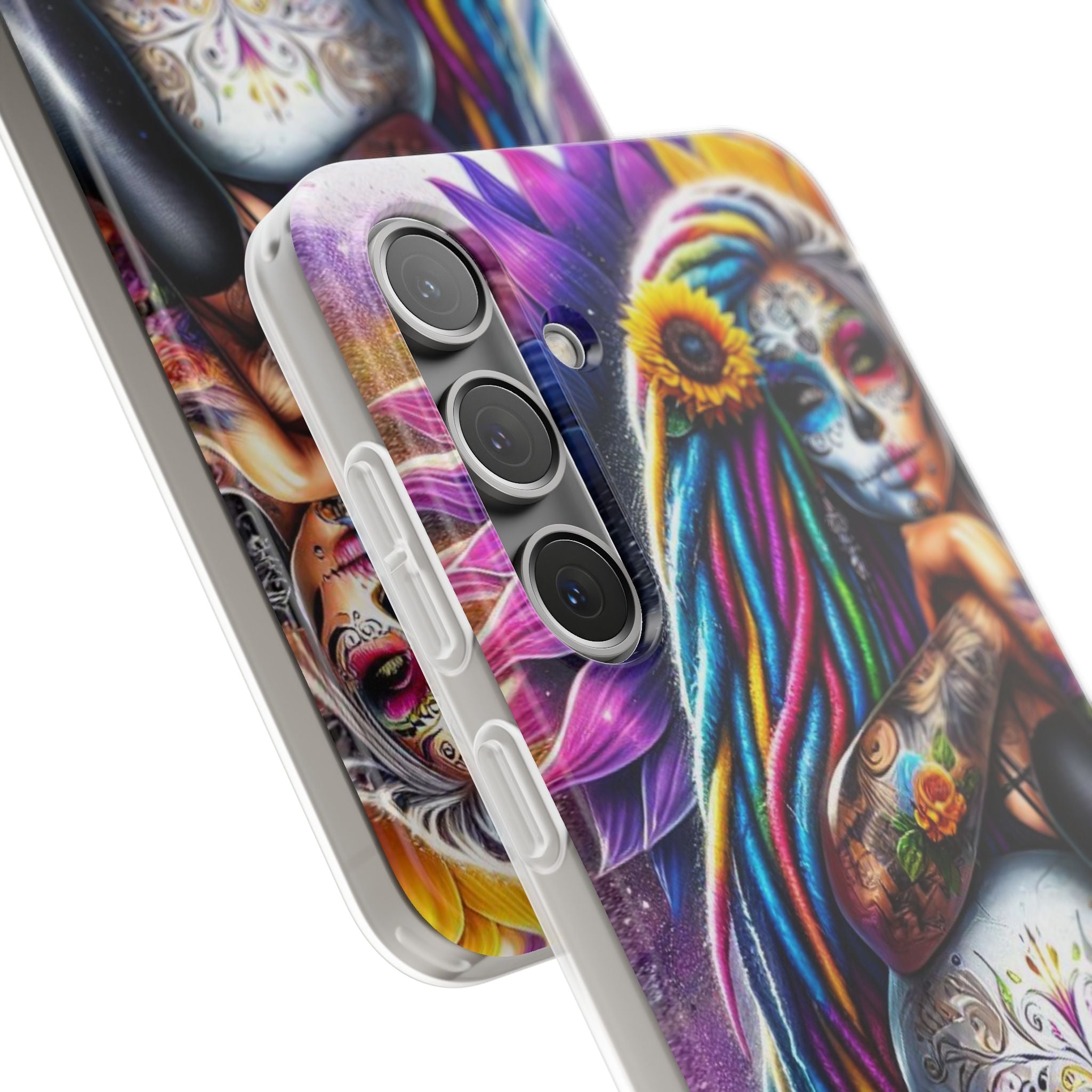 Sunflower Skull Glow Samsung S24 Plus Case - Soft