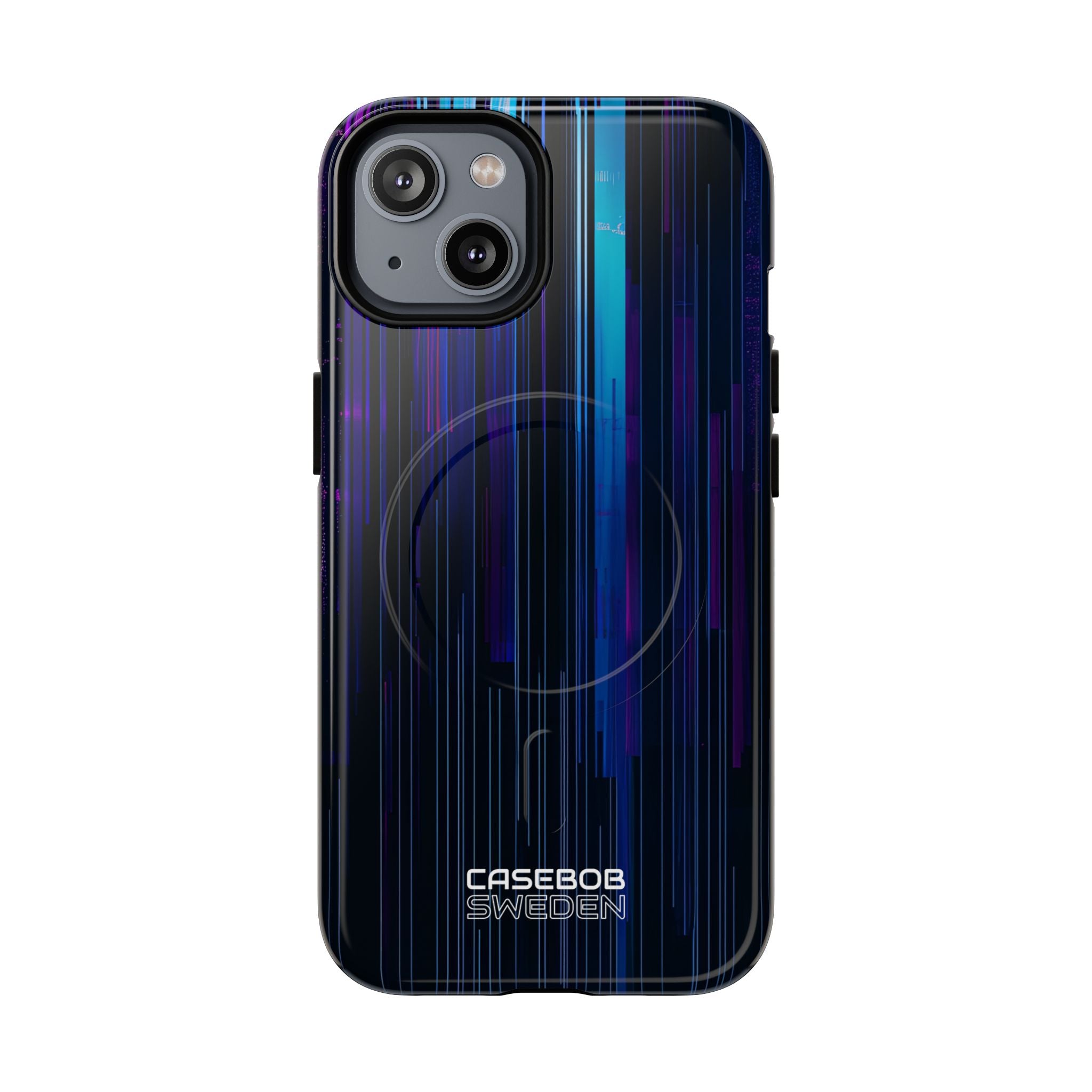 Neon Glitch Stripes iPhone 14 - Tough+