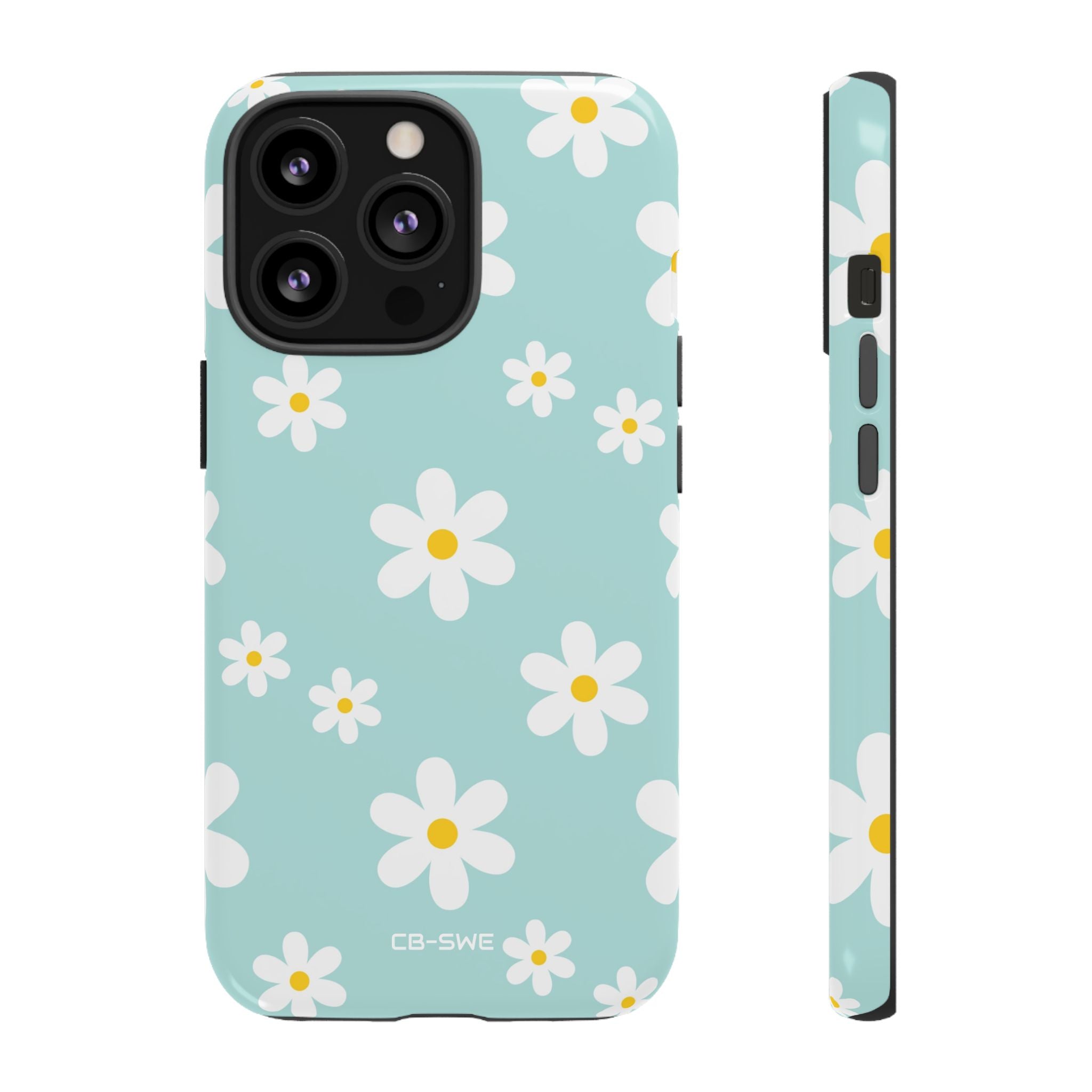 Daisies On Blue - iPhone Case