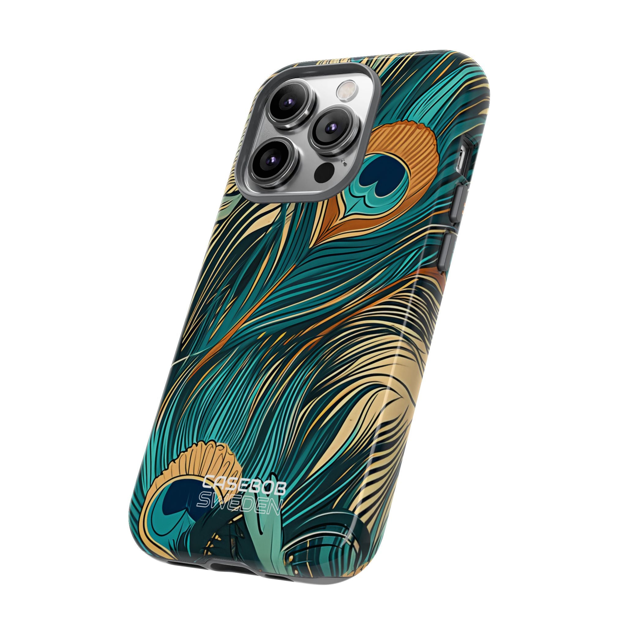 Vortice di piume di pavone iPhone 14 - Tough