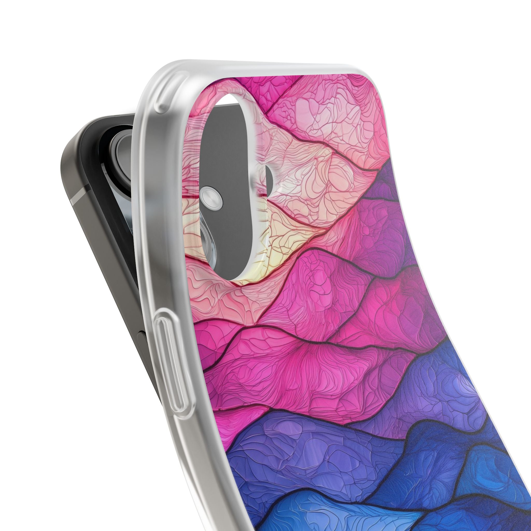 Wavy Vein Gradient iPhone 16 Plus Case - Soft