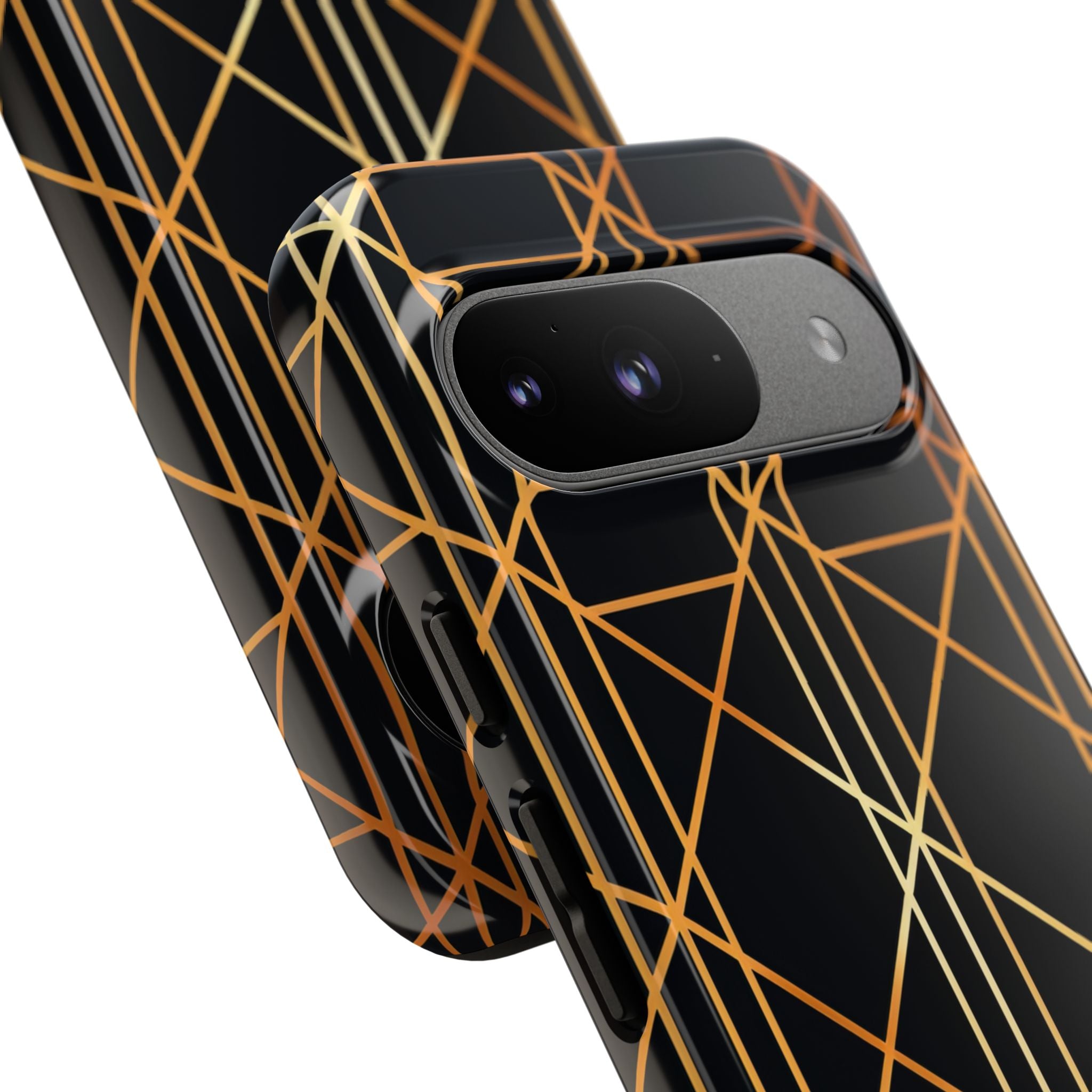 Golden Geometric Elegance Google Pixel 9 - Tough