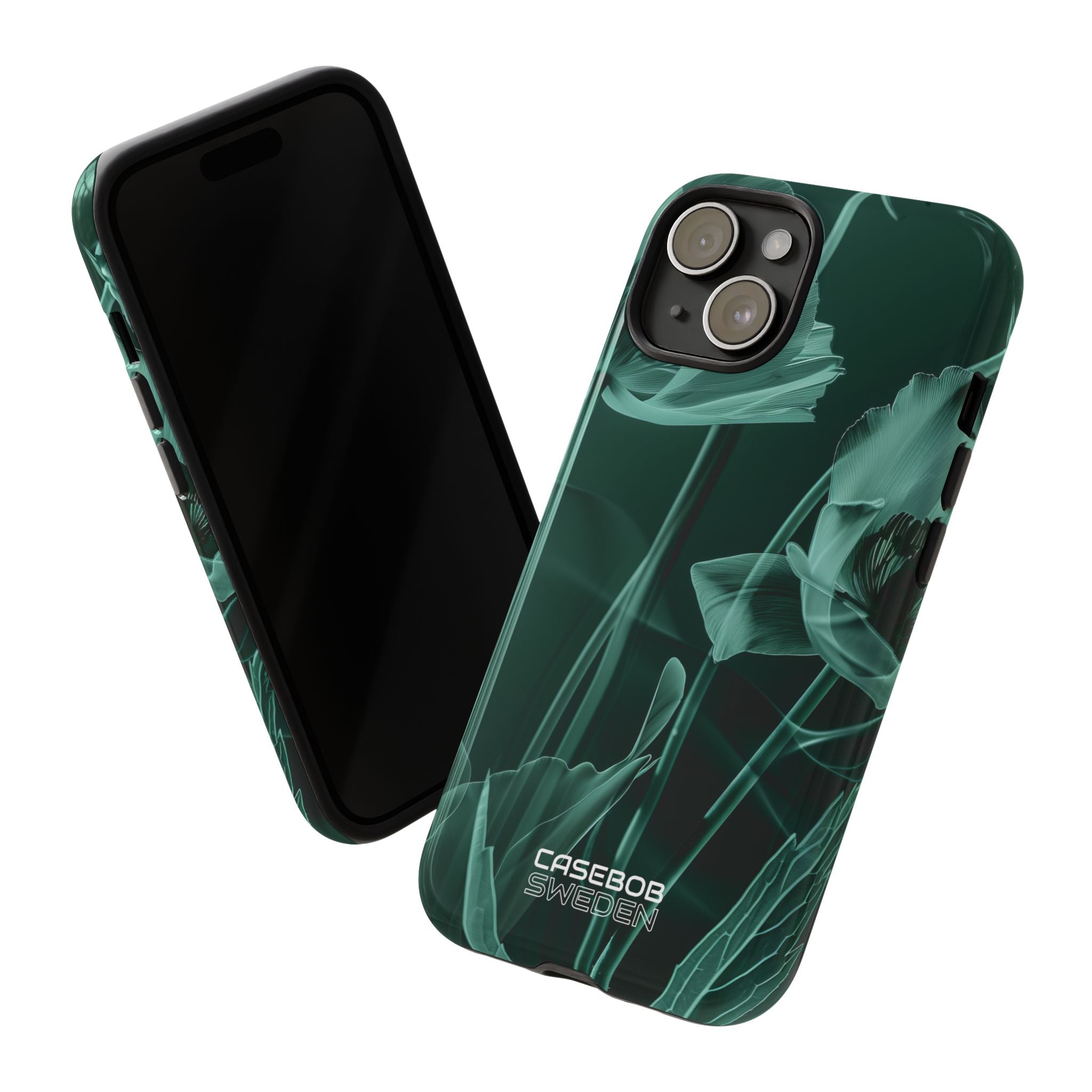 Teal Bloom Radiance iPhone 15 - Resistente