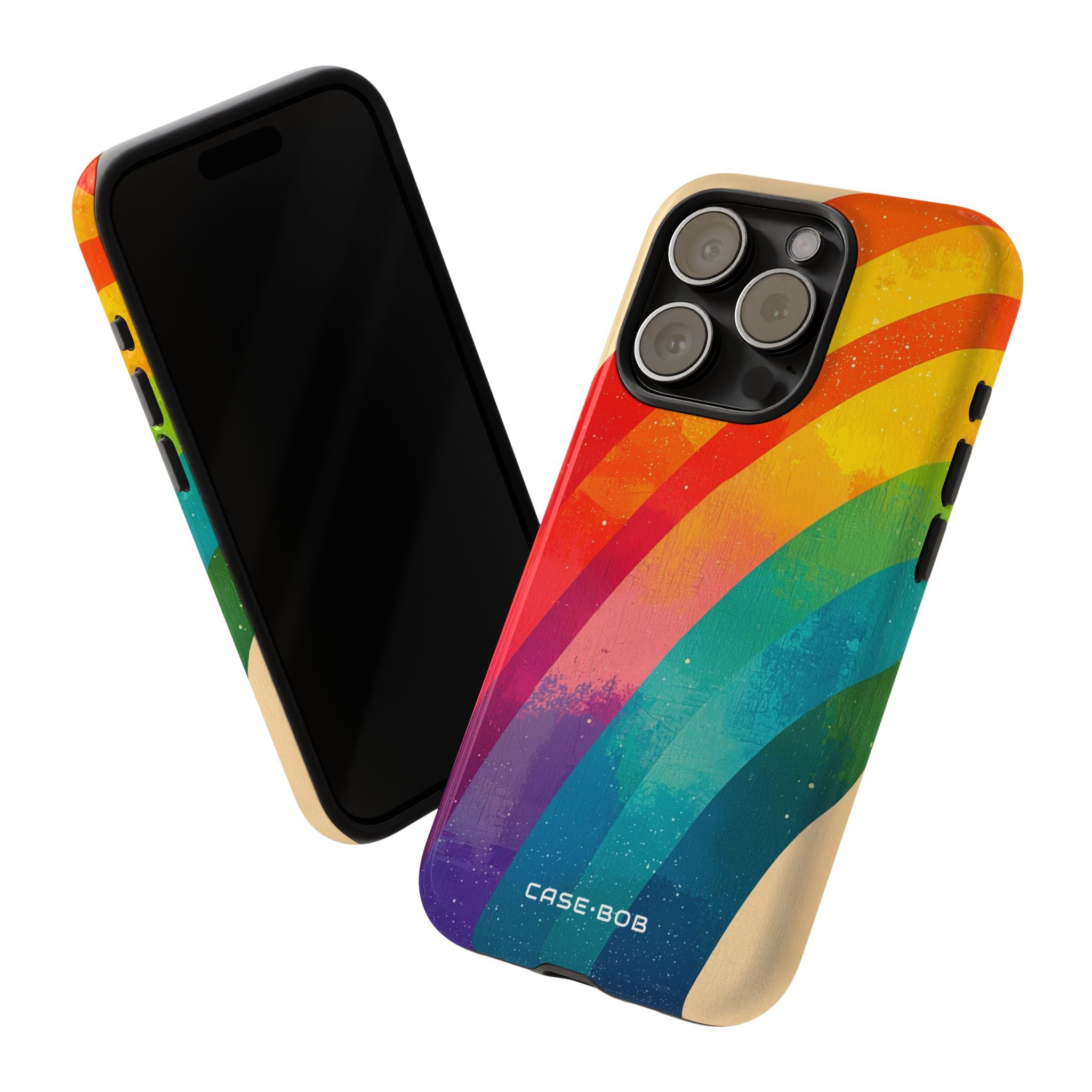 Textured Rainbow Arc iPhone 15 Pro Case - Tough