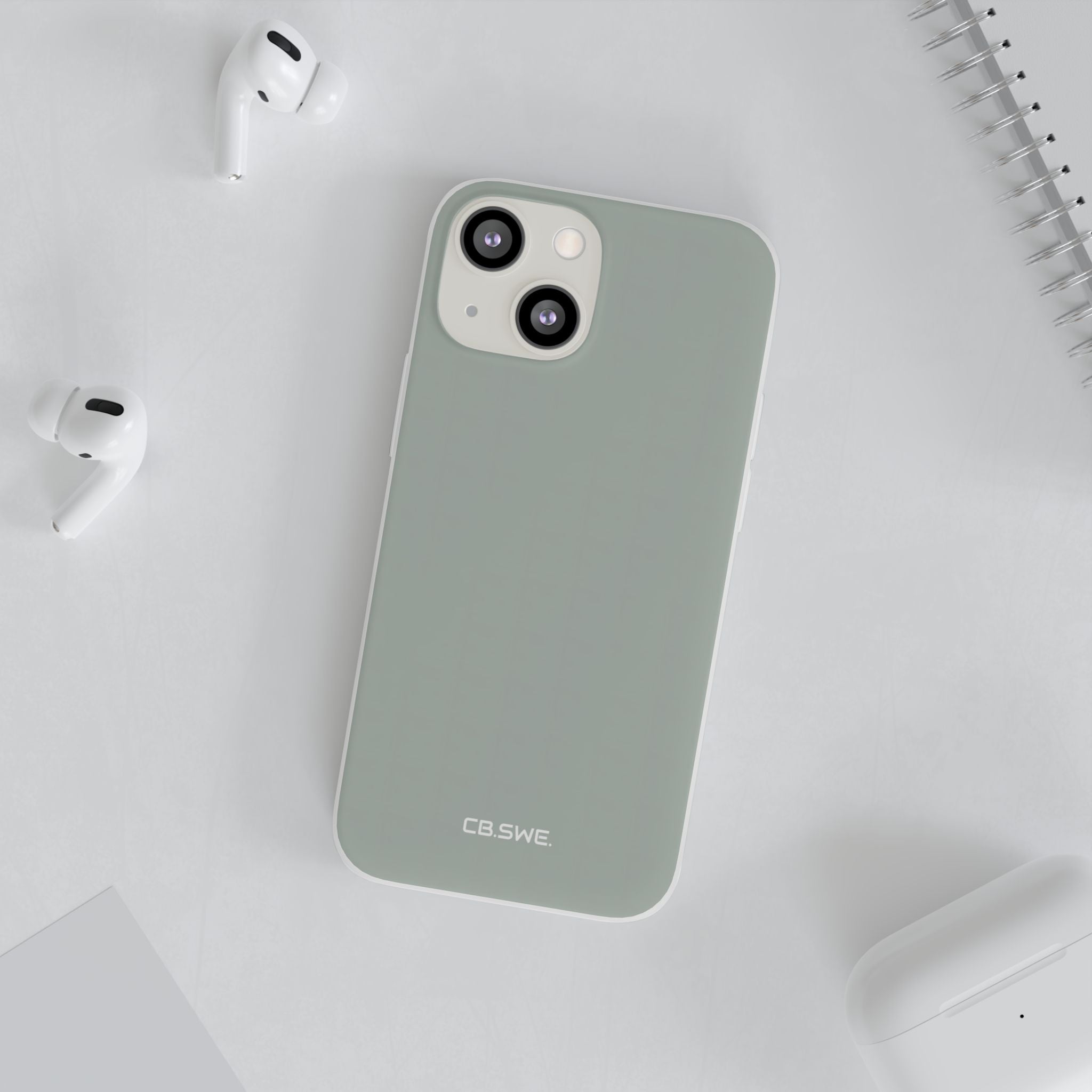 Aschgraue iPhone-Hülle – Flexi