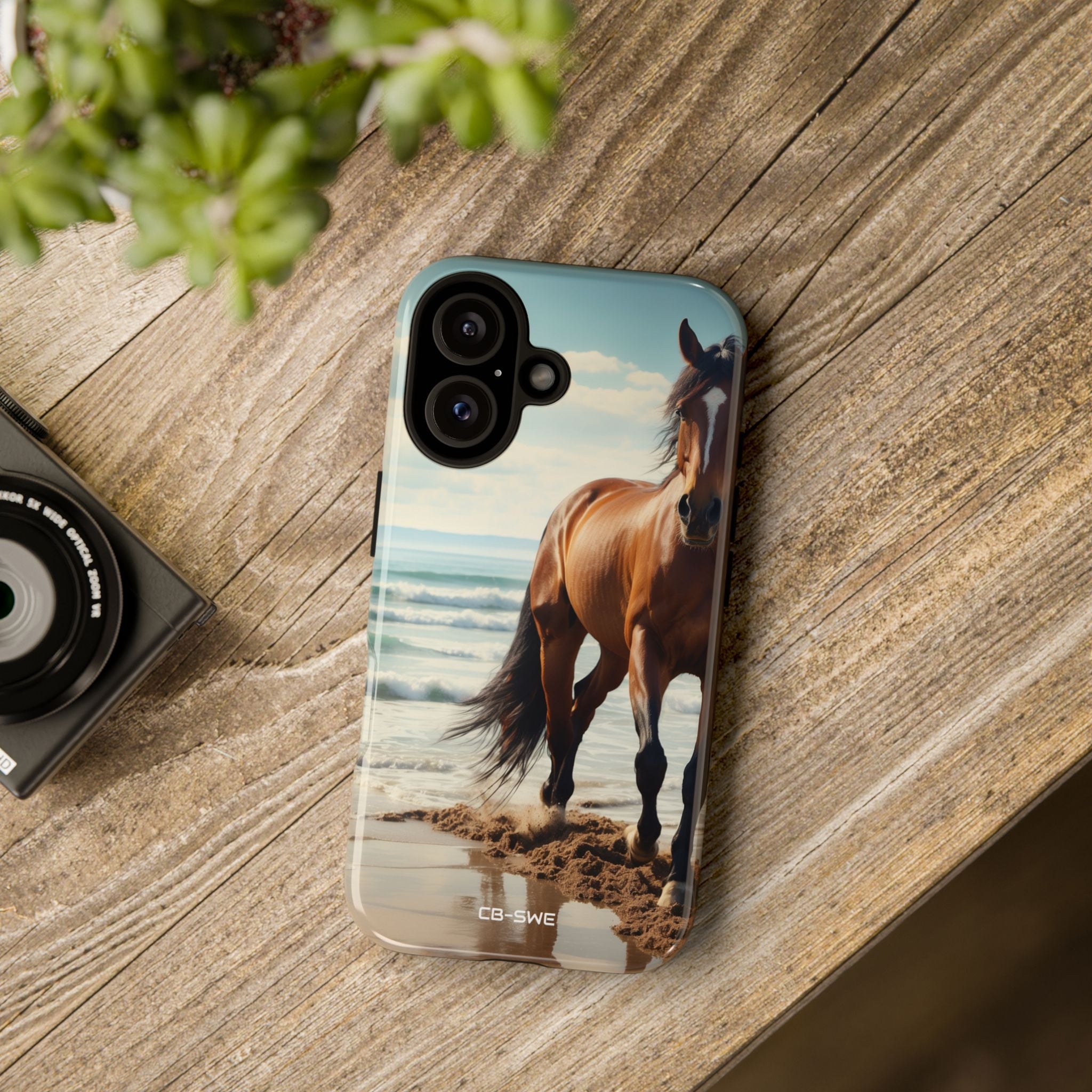 Horse Gallops Shoreline - iPhone Case